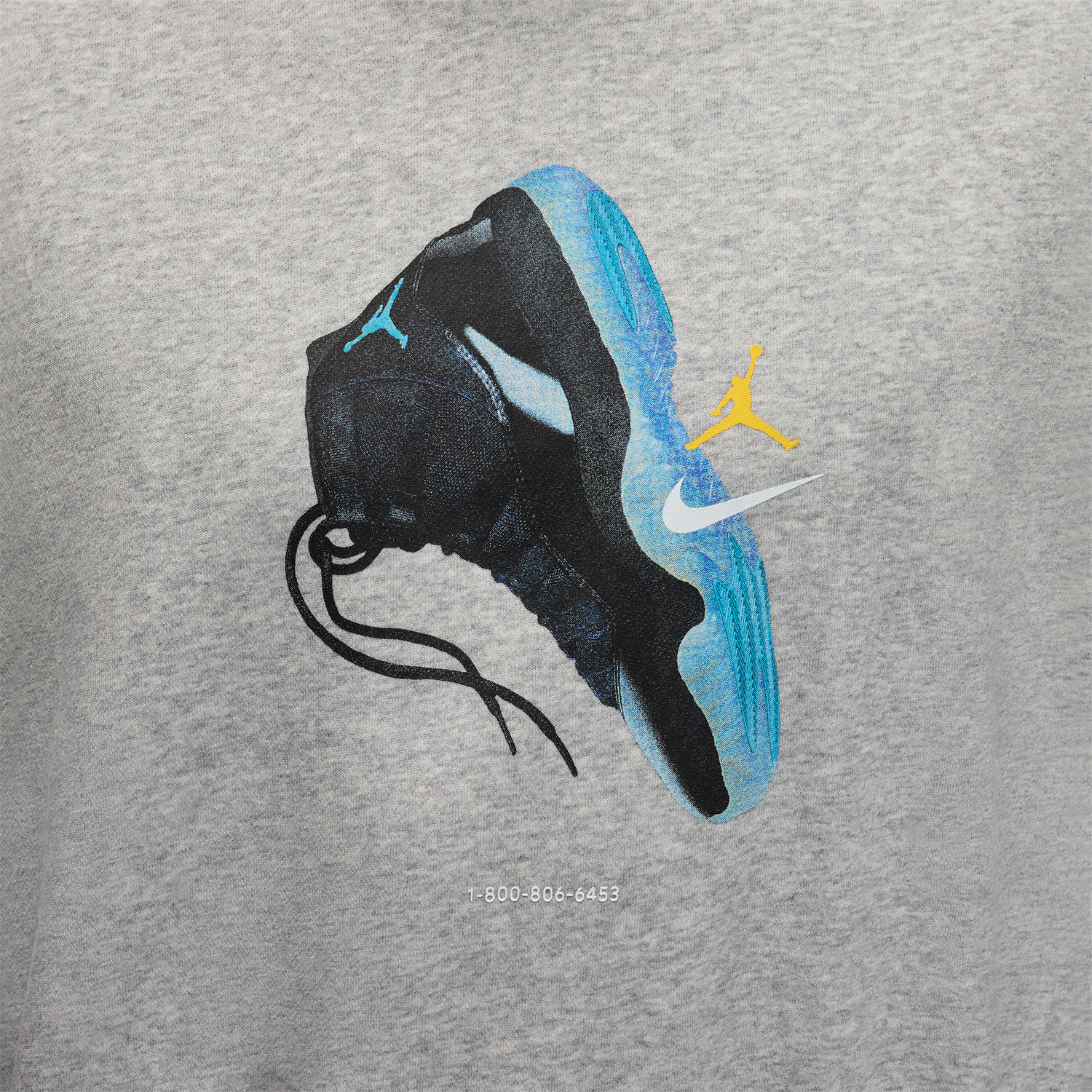 Jordan Brooklyn AJ11 Fleece Crew LB - Men's - Blue Chill/Grey Heather
