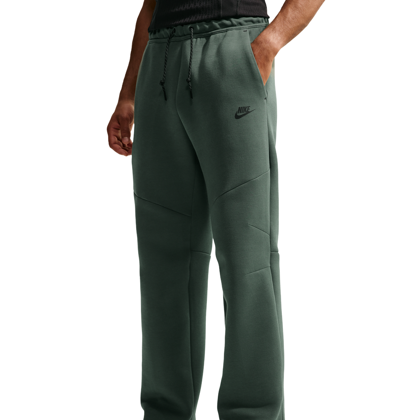 Nike Tech Fleece Open Hem Pants - Men's - Camo Green/Black