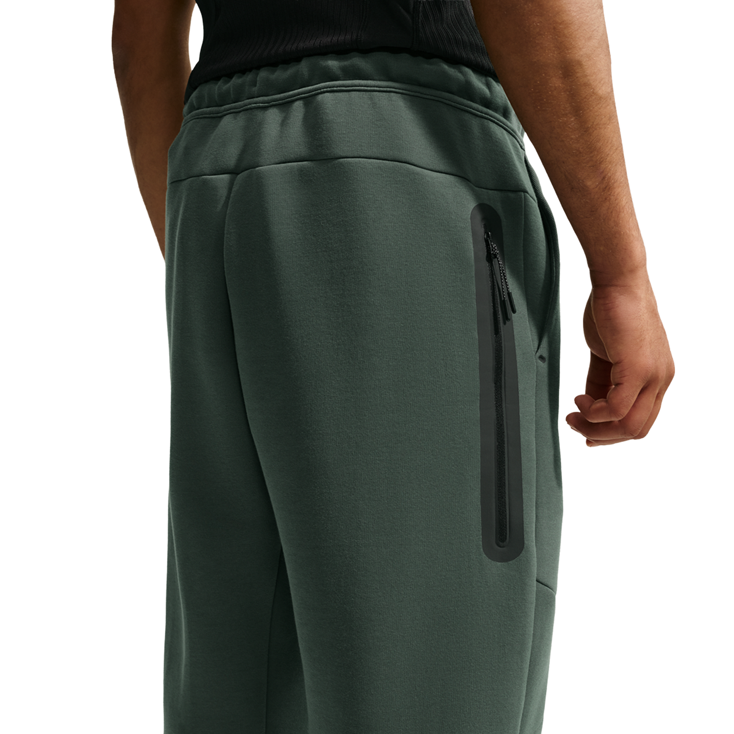 Nike Tech Fleece Open Hem Pants - Men's - Camo Green/Black