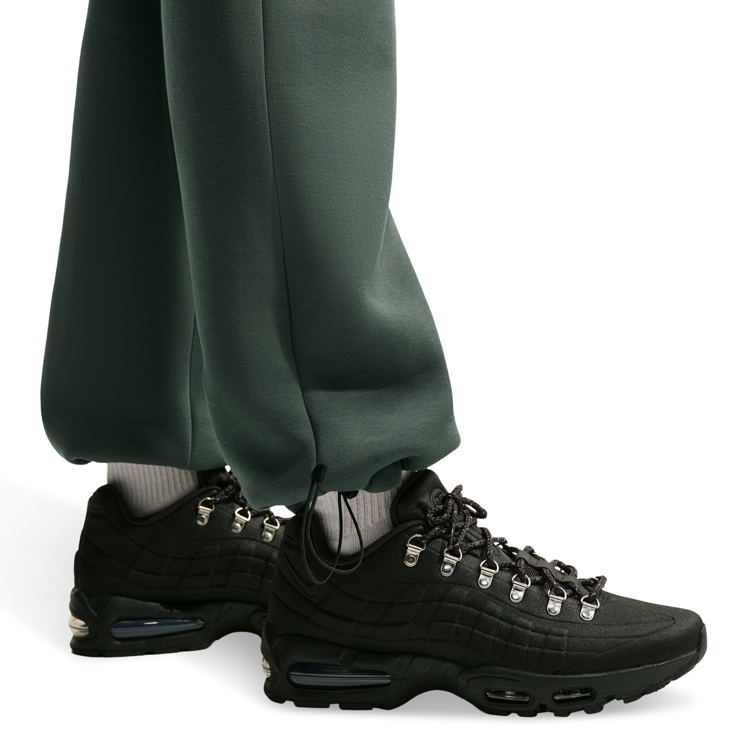 Nike Tech Fleece Open Hem Pants - Men's - Camo Green/Black