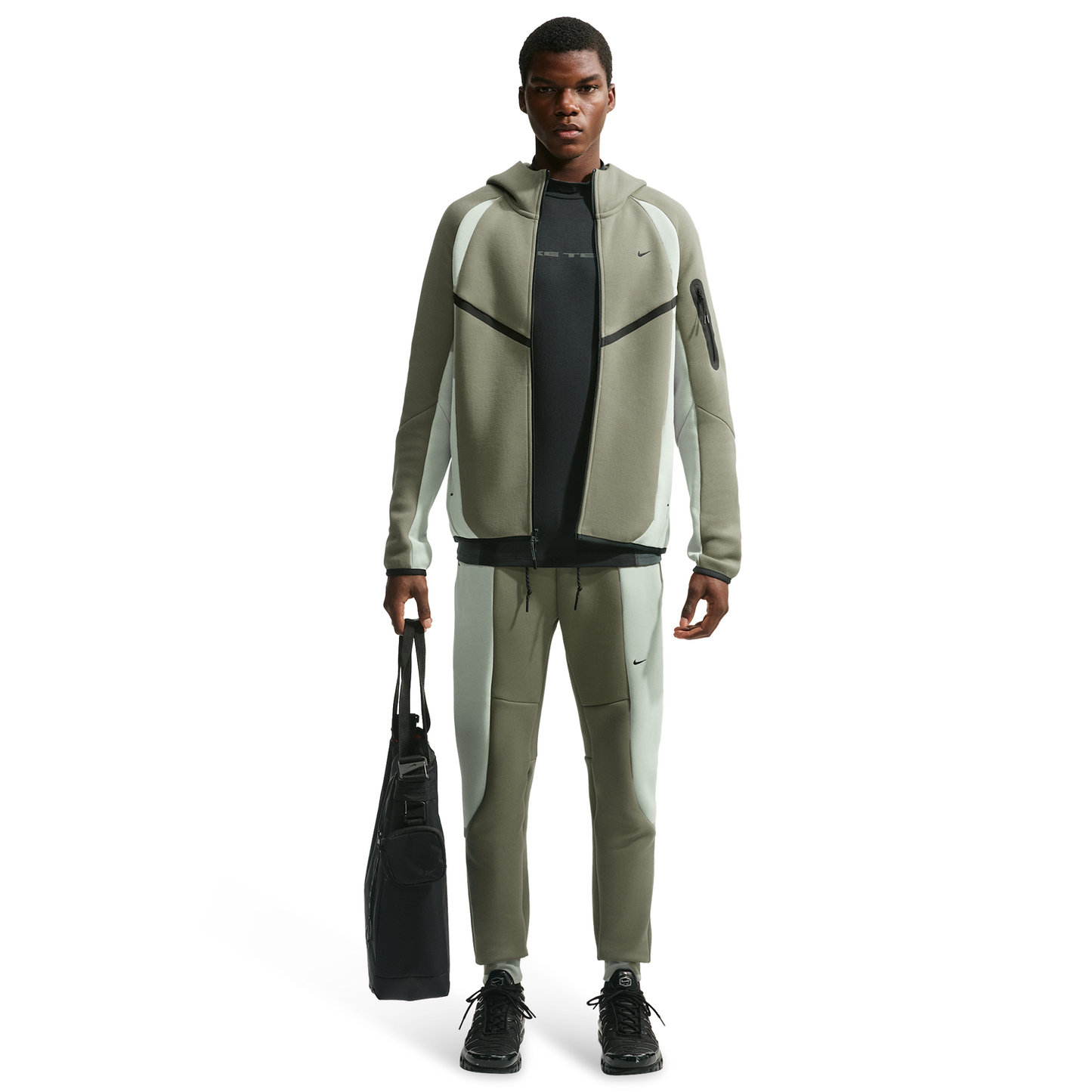 Nike Tech Fleece Pro CB Jogger - Men's - Silver Sage/Jade Horizon/Black