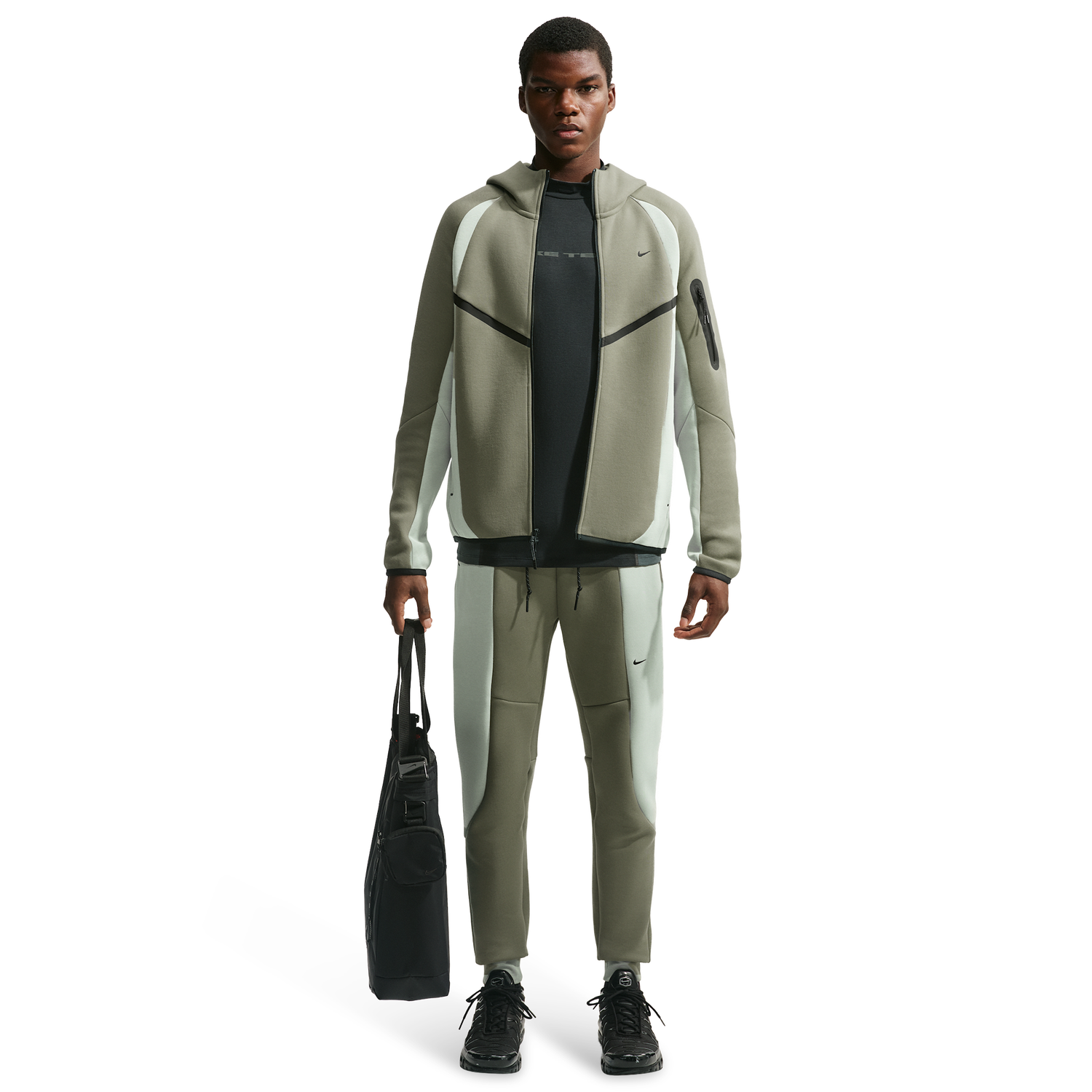 Nike Tech Fleece Pro CB Jogger - Men's - Silver Sage/Jade Horizon/Black