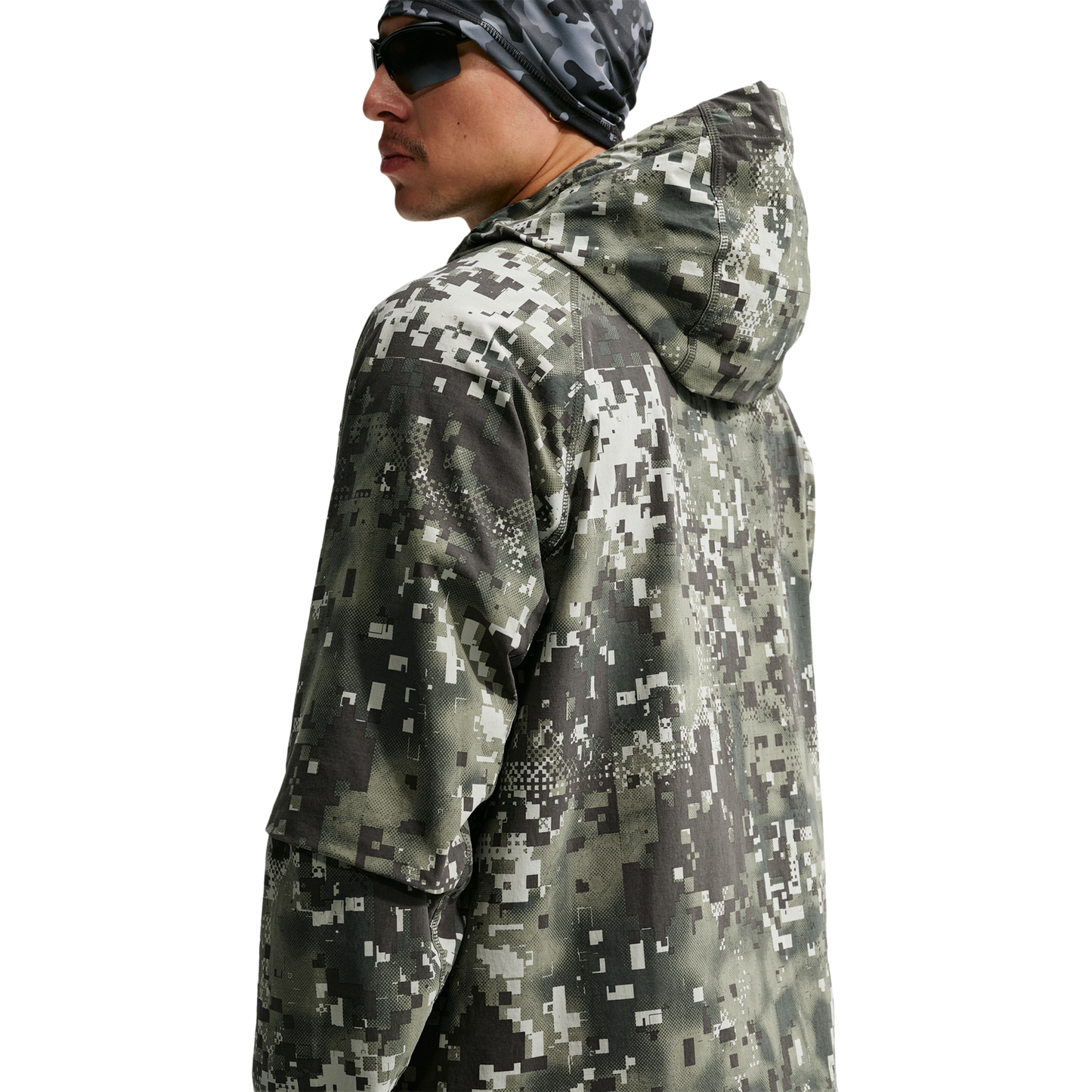 Nike Tech Dri-FIT Woven WR FZ Jacket AOP - Men's - Silver Sage/Black