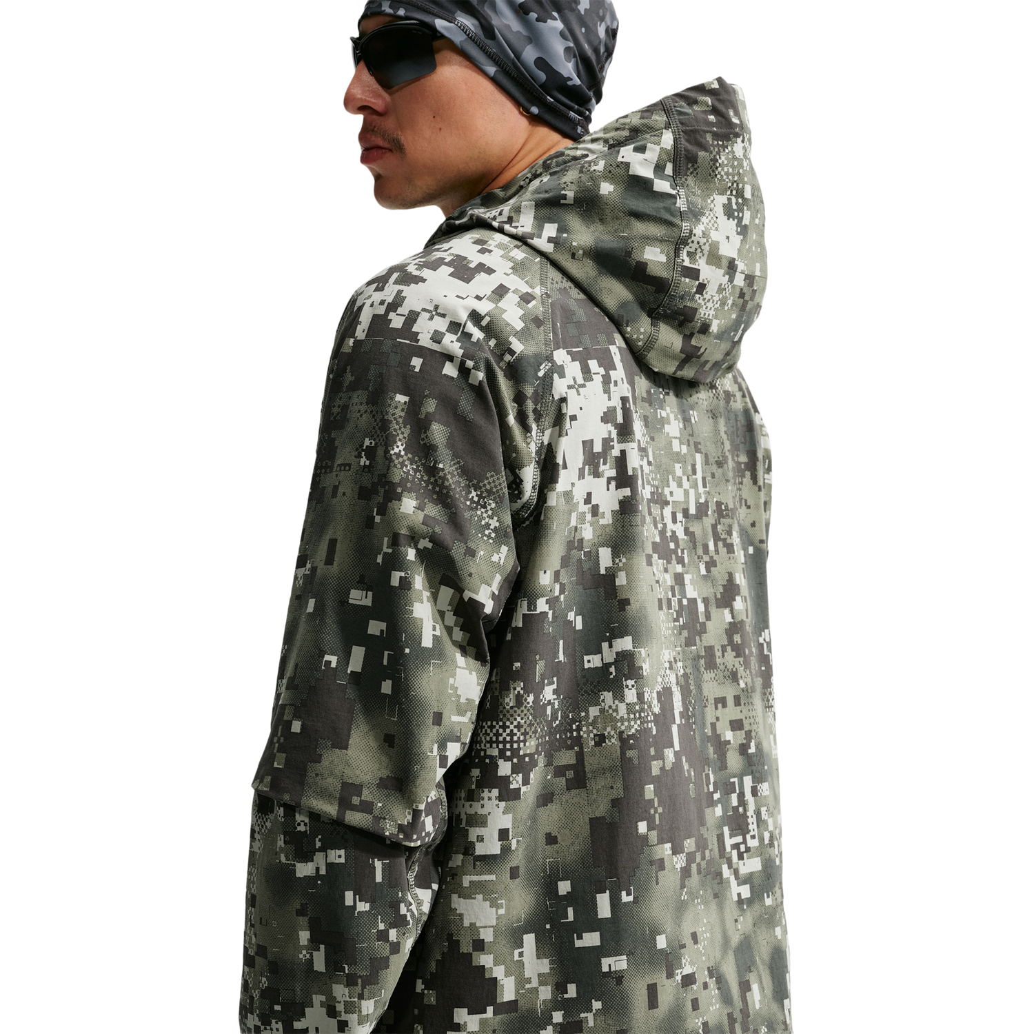 Nike Tech Dri-FIT Woven WR FZ Jacket AOP - Men's - Silver Sage/Black