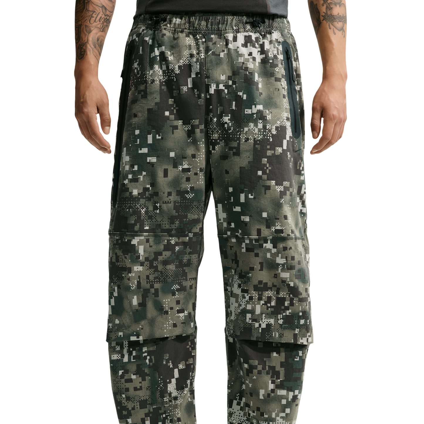 Nike Tech Dri-FIT Woven Pant AOP - Men's - Silver Sage/Black