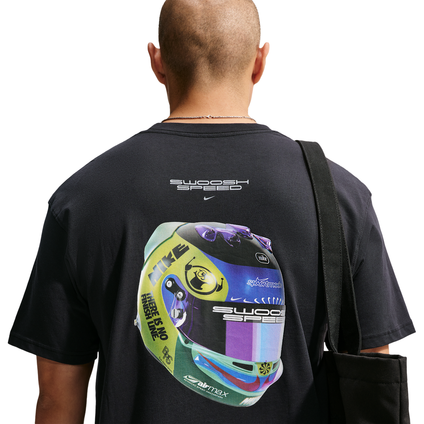 Nike NSW Loose Race Helmet Tee - Men's - Black