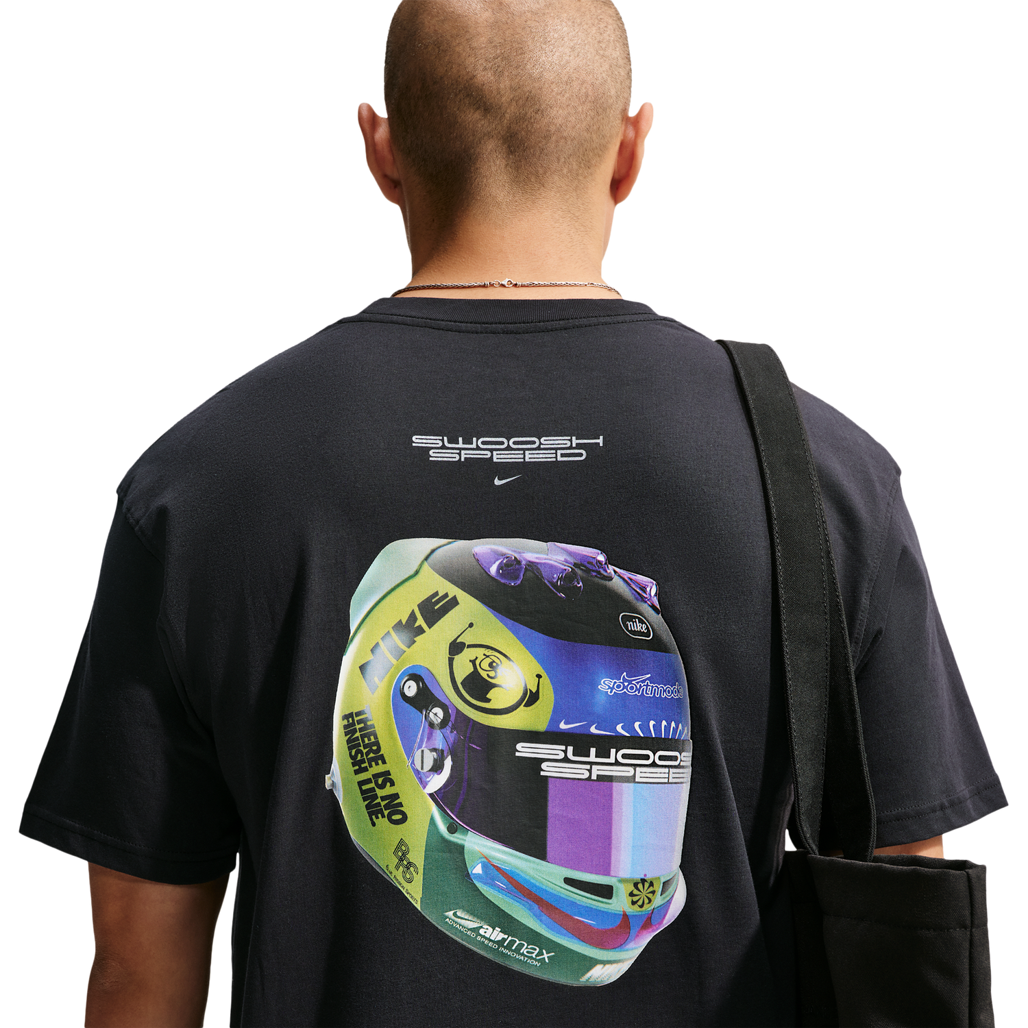 Nike NSW Loose Race Helmet Tee - Men's - Black
