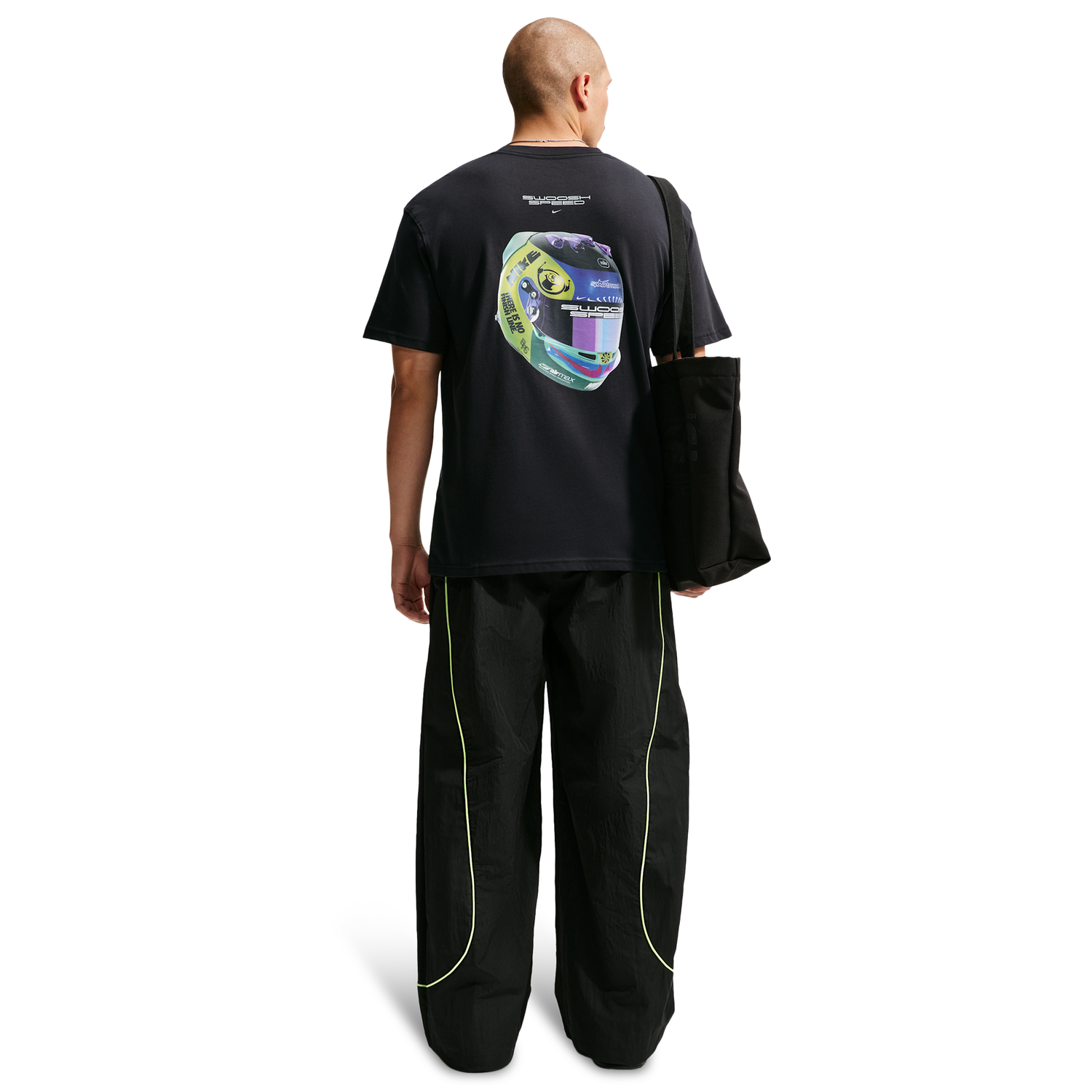 Nike NSW Loose Race Helmet Tee - Men's - Black