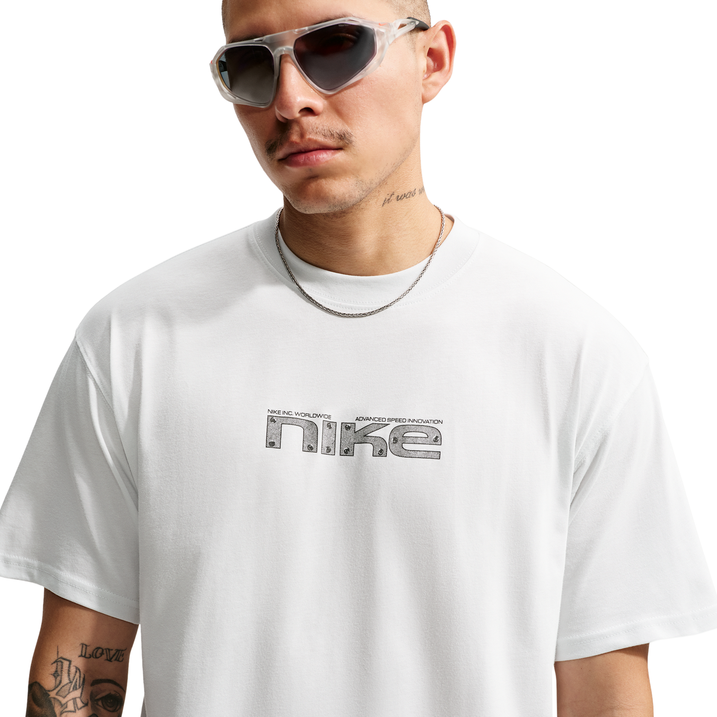 Nike NSW Loose Race Helmet Tee - Men's - Off White