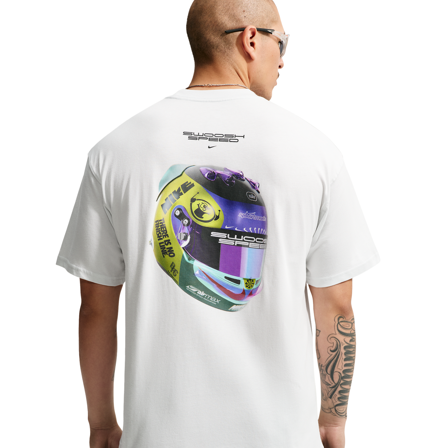 Nike NSW Loose Race Helmet Tee - Men's - Off White