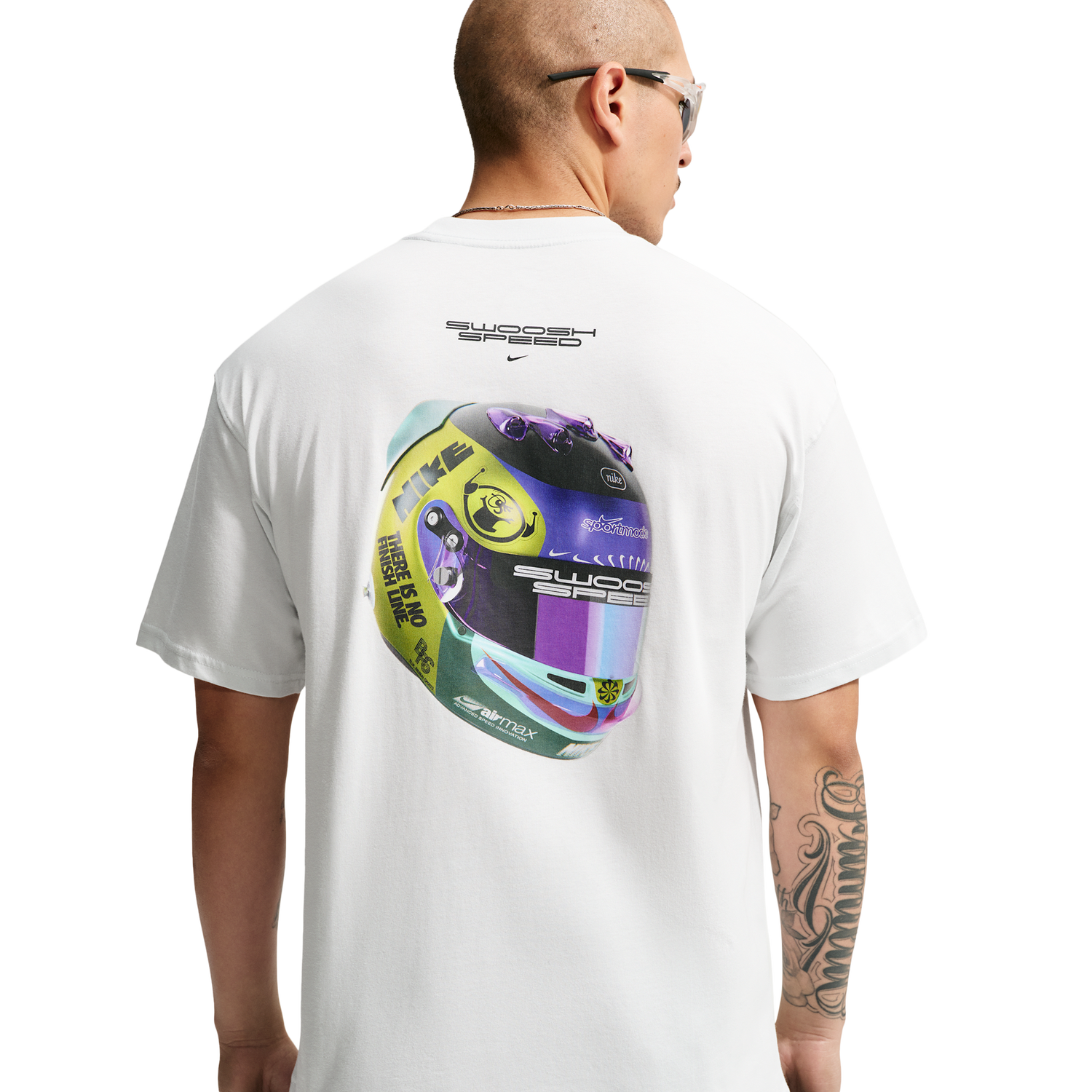 Nike NSW Loose Race Helmet Tee - Men's - Off White