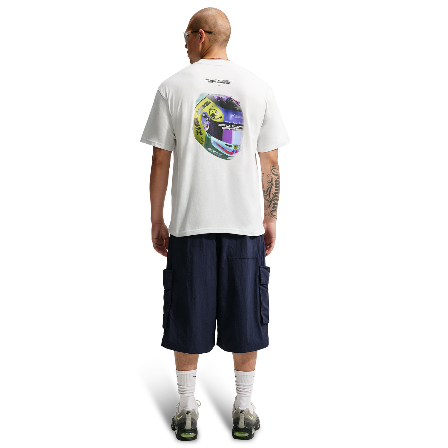 Nike NSW Loose Race Helmet Tee - Men's - Off White