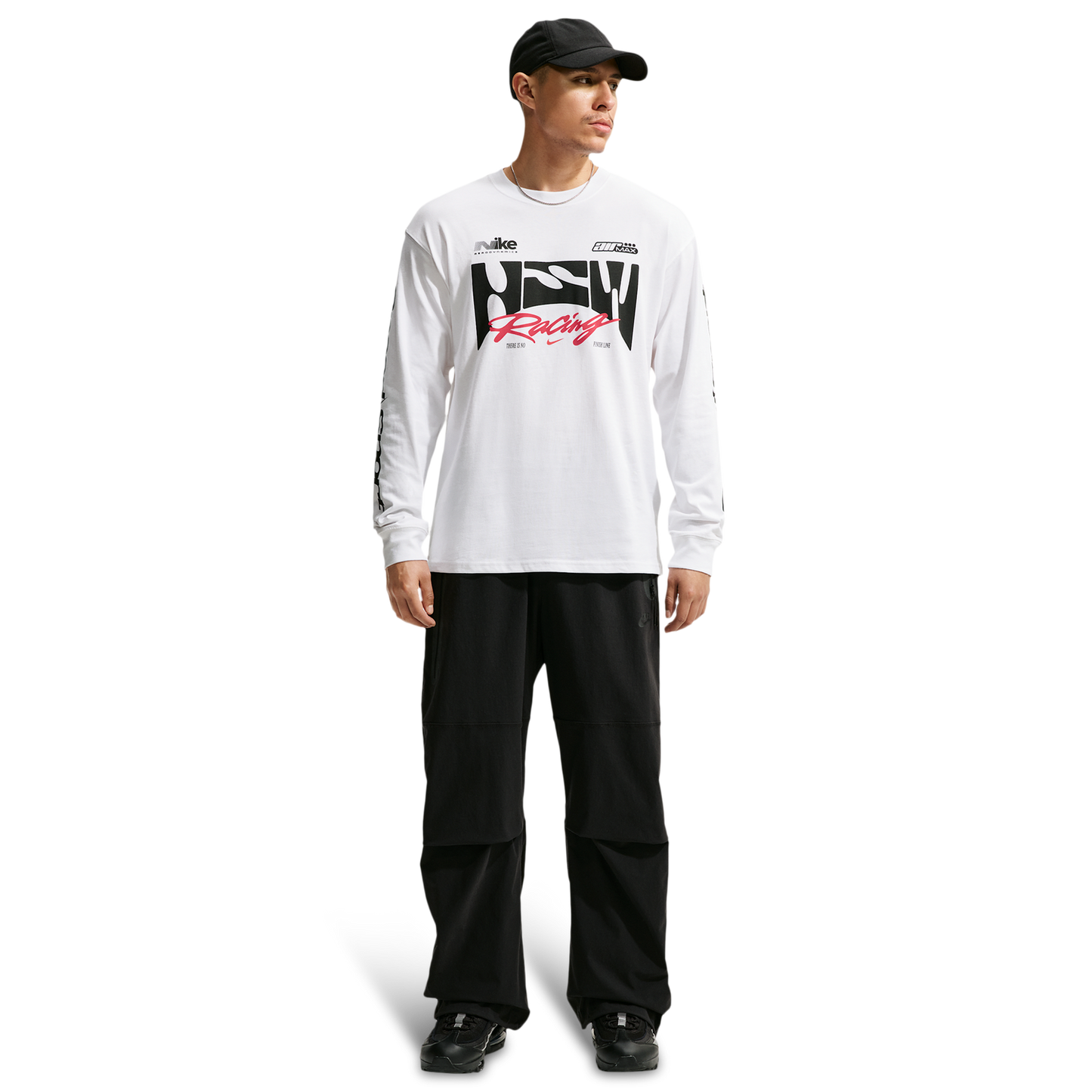 Nike NSW Loose LS Swoosh Speed Tee - Men's - White