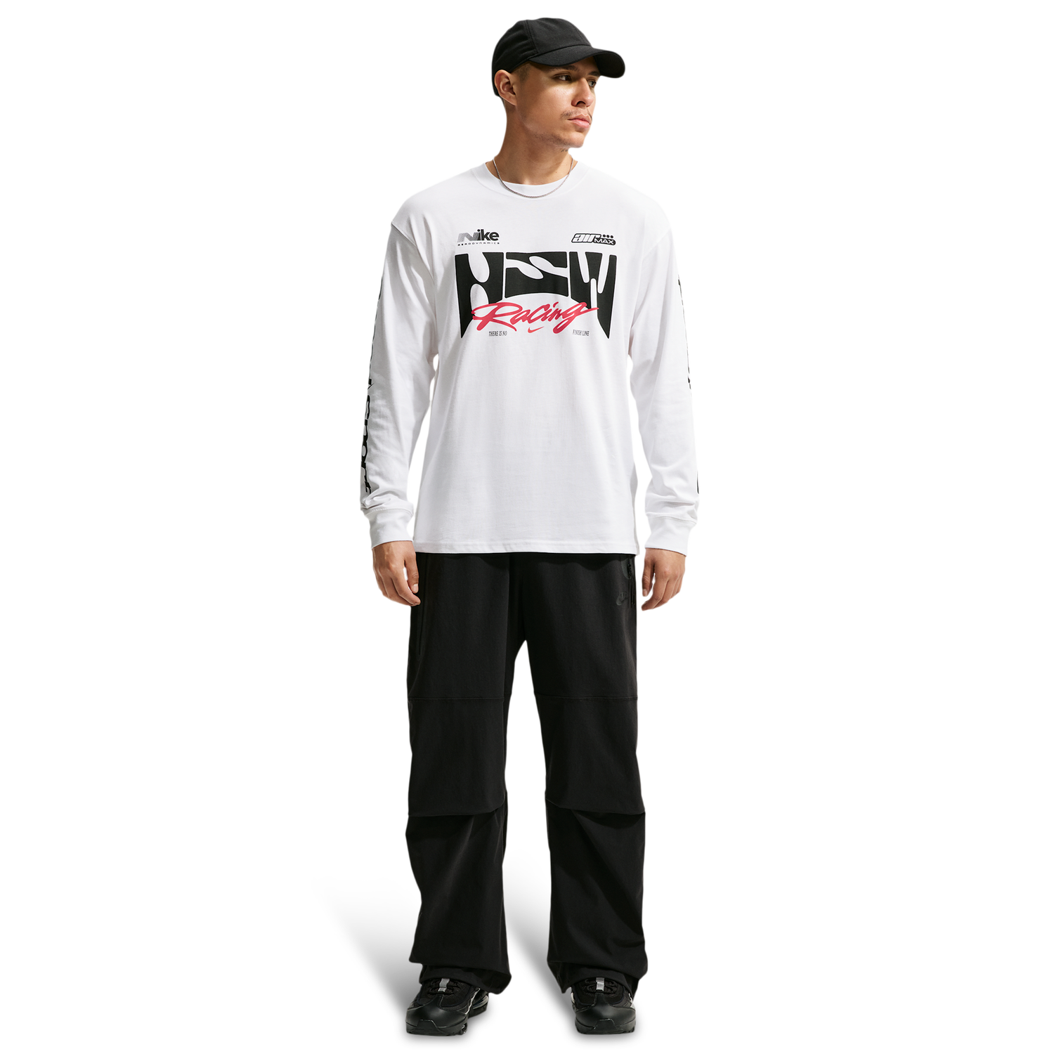 Nike NSW Loose LS Swoosh Speed Tee - Men's - White
