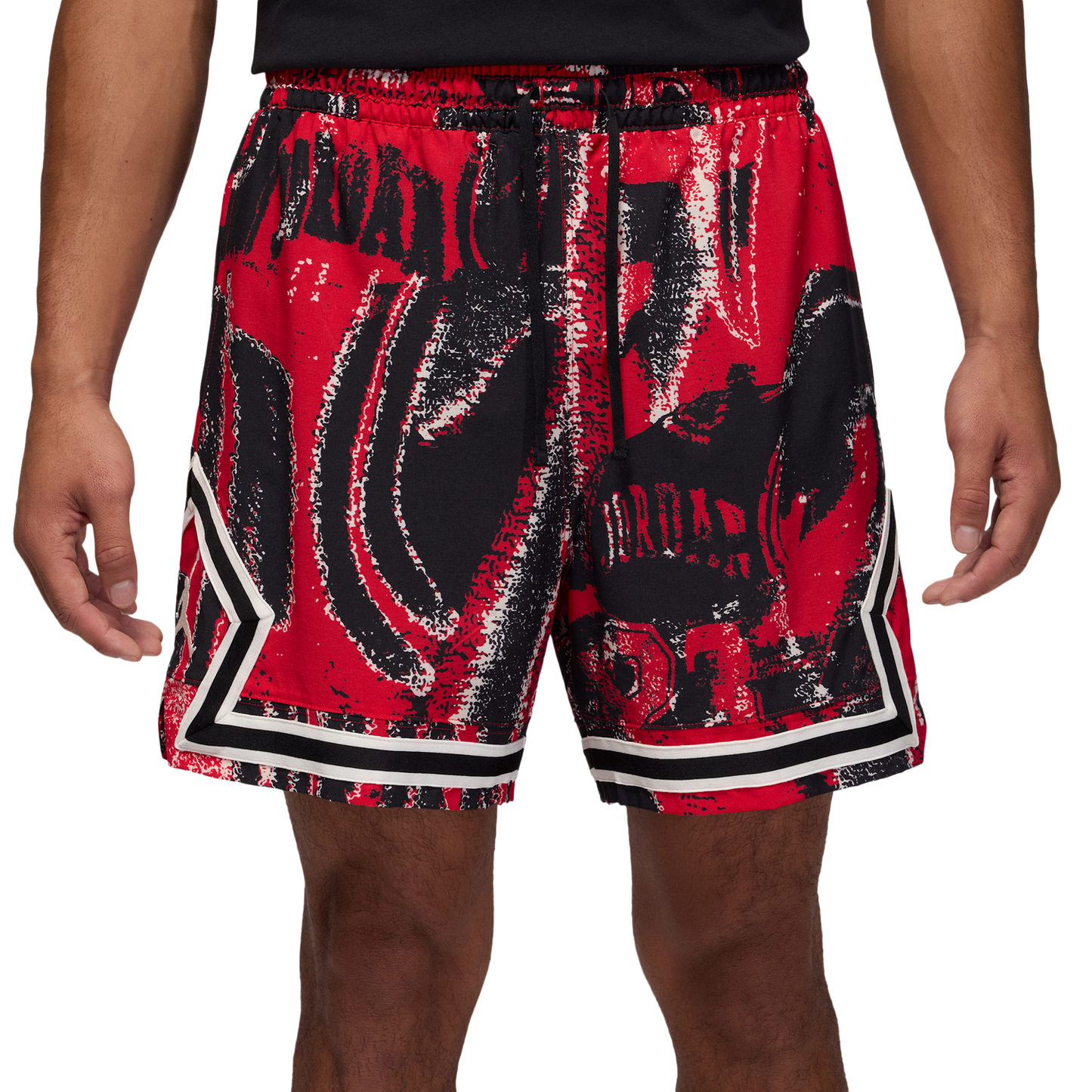 Jordan MJ AOP Diamond Short - Men's - Black/University Red