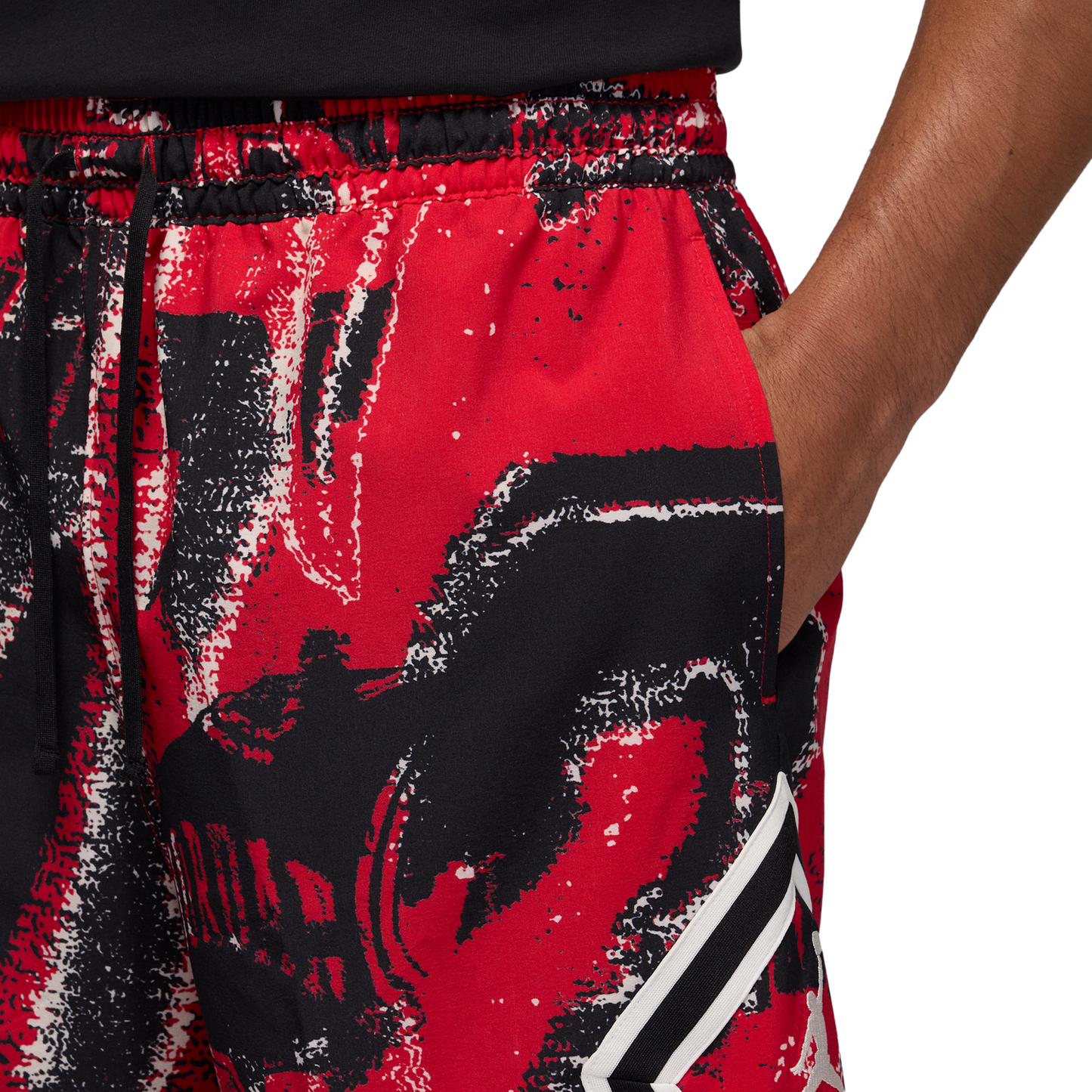 Jordan MJ AOP Diamond Short - Men's - Black/University Red
