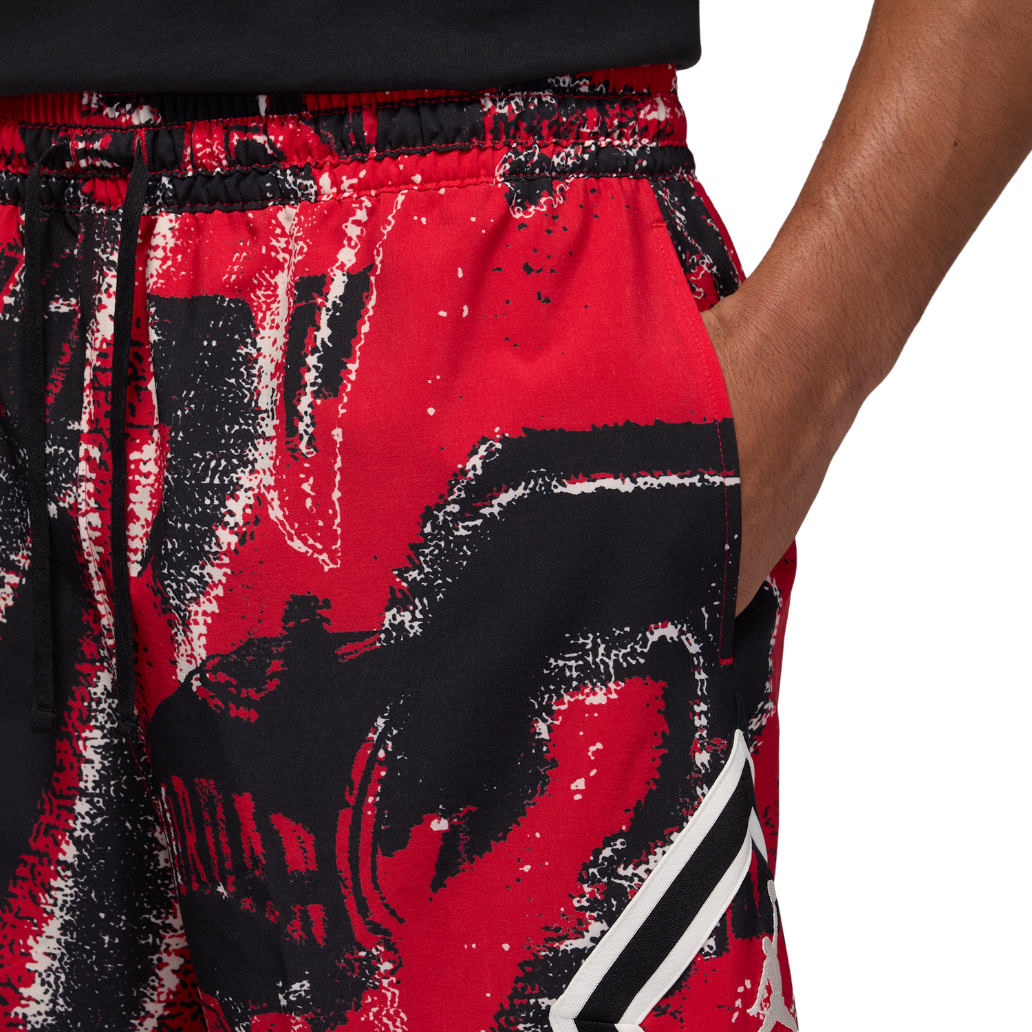 Jordan MJ AOP Diamond Short - Men's - Black/University Red