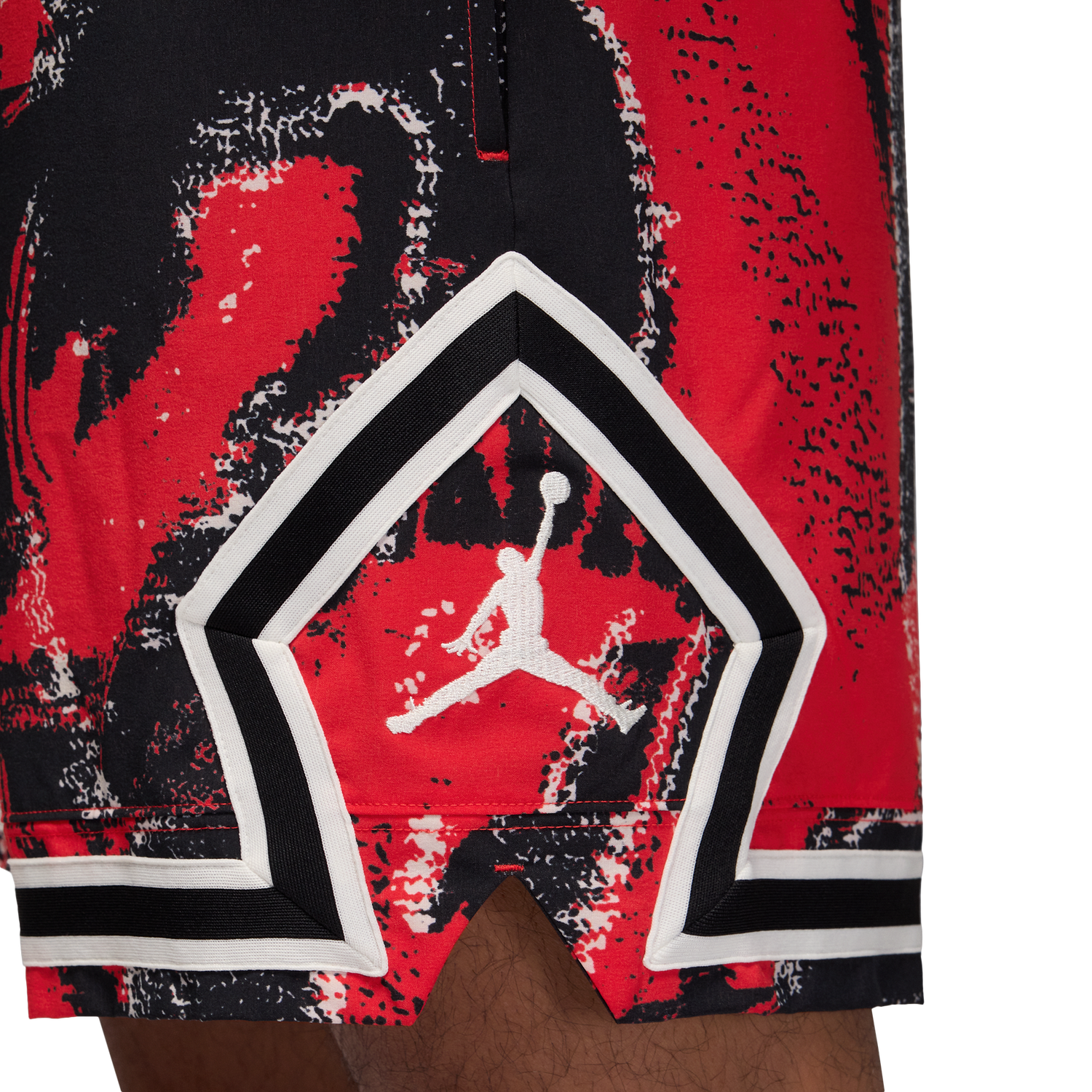 Jordan MJ AOP Diamond Short - Men's - Black/University Red