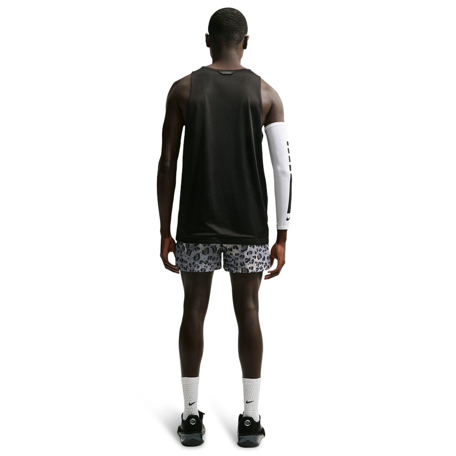Nike Leopard Dri-FIT SI PRC Mesh 5 Inch Shorts - Men's - Vast Grey/Vast Grey/Pale Ivory