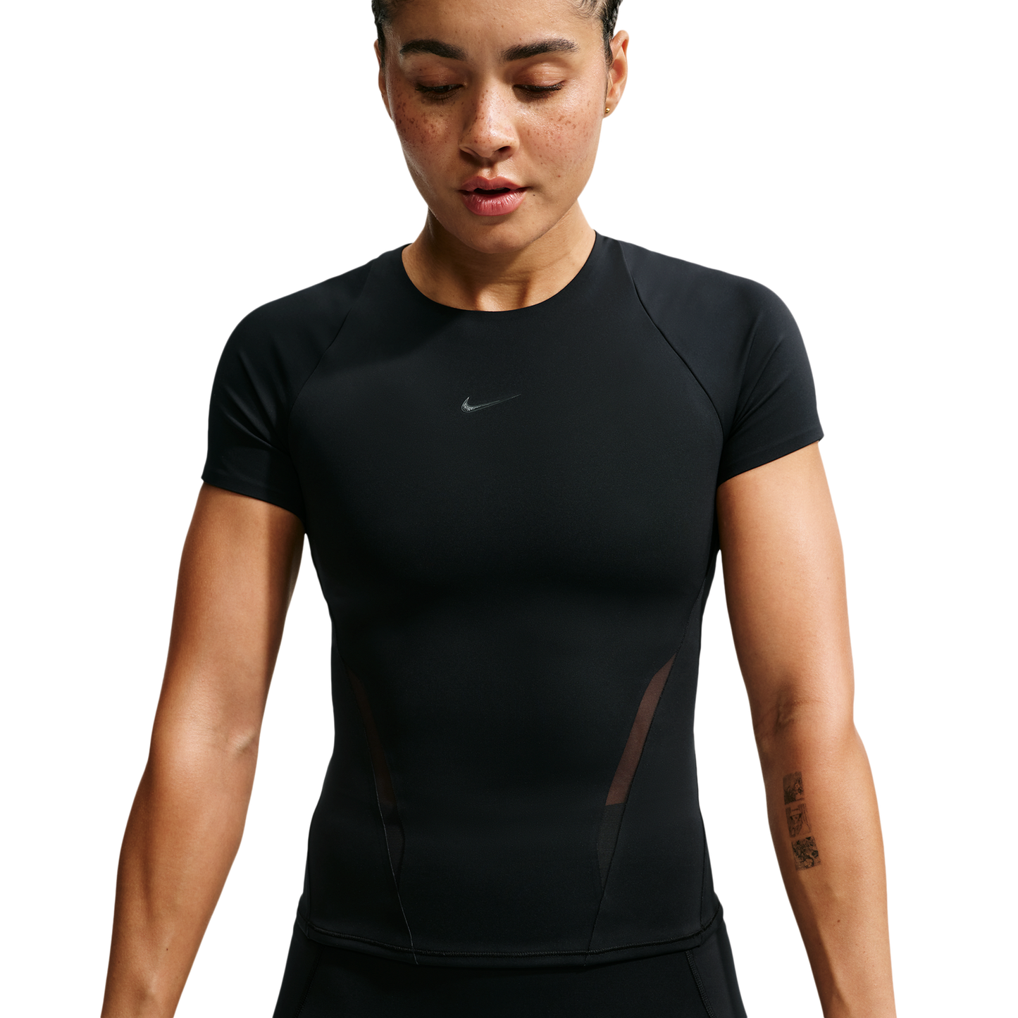 Nike Dri-FIT Universal SS Mesh Top - Women's - Anthracite/Black/Dk Smoke Grey