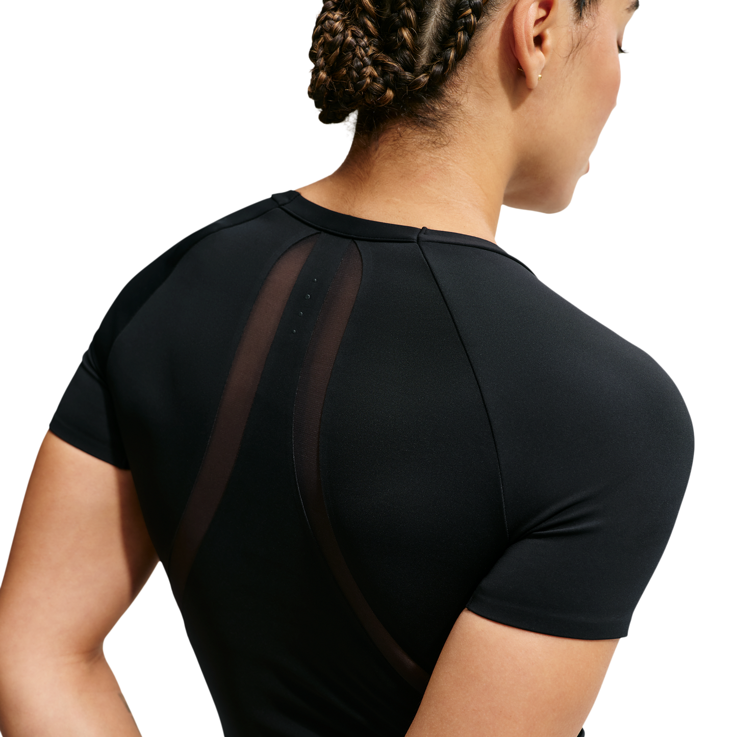 Nike Dri-FIT Universal SS Mesh Top - Women's - Anthracite/Black/Dk Smoke Grey