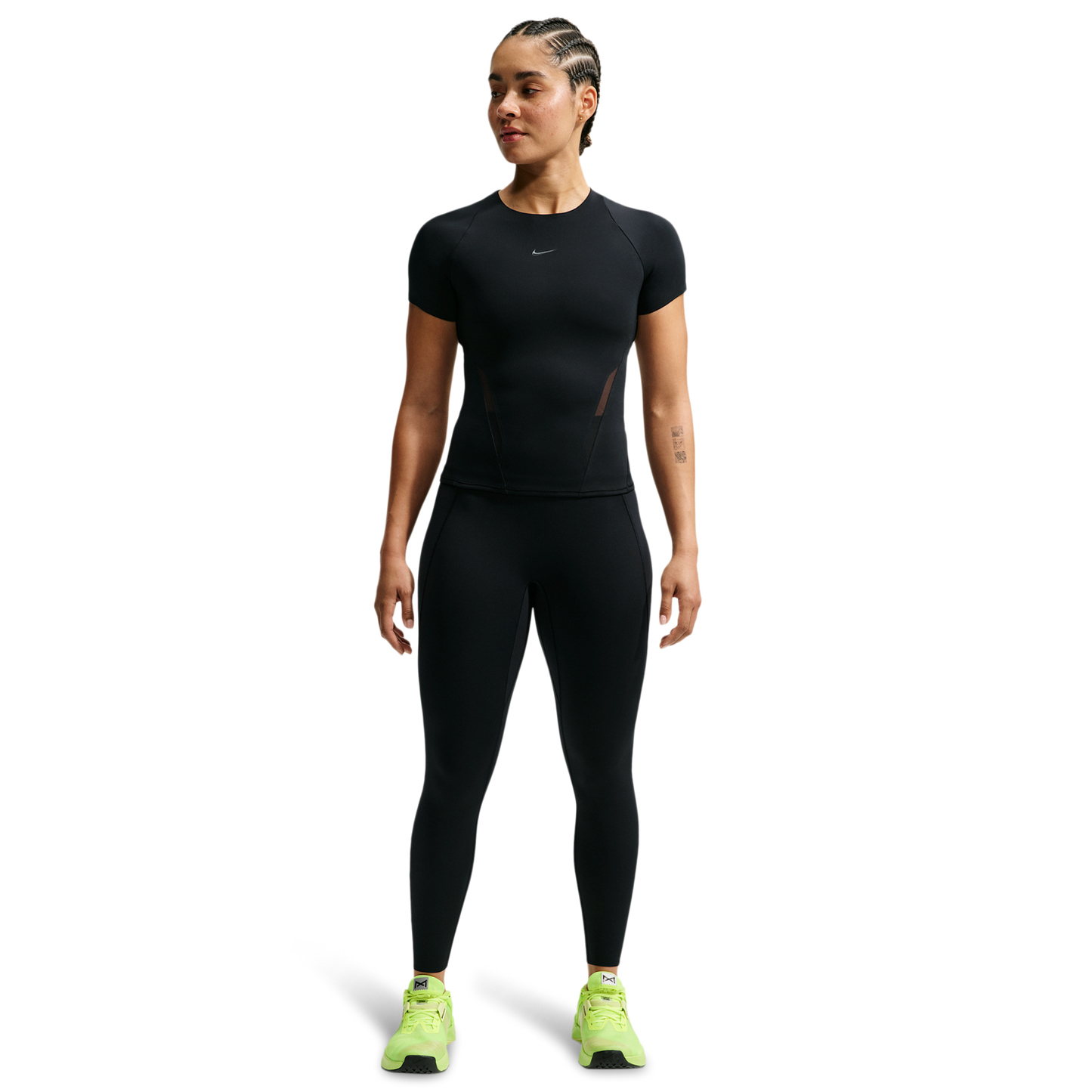 Nike Dri-FIT Universal SS Mesh Top - Women's - Anthracite/Black/Dk Smoke Grey