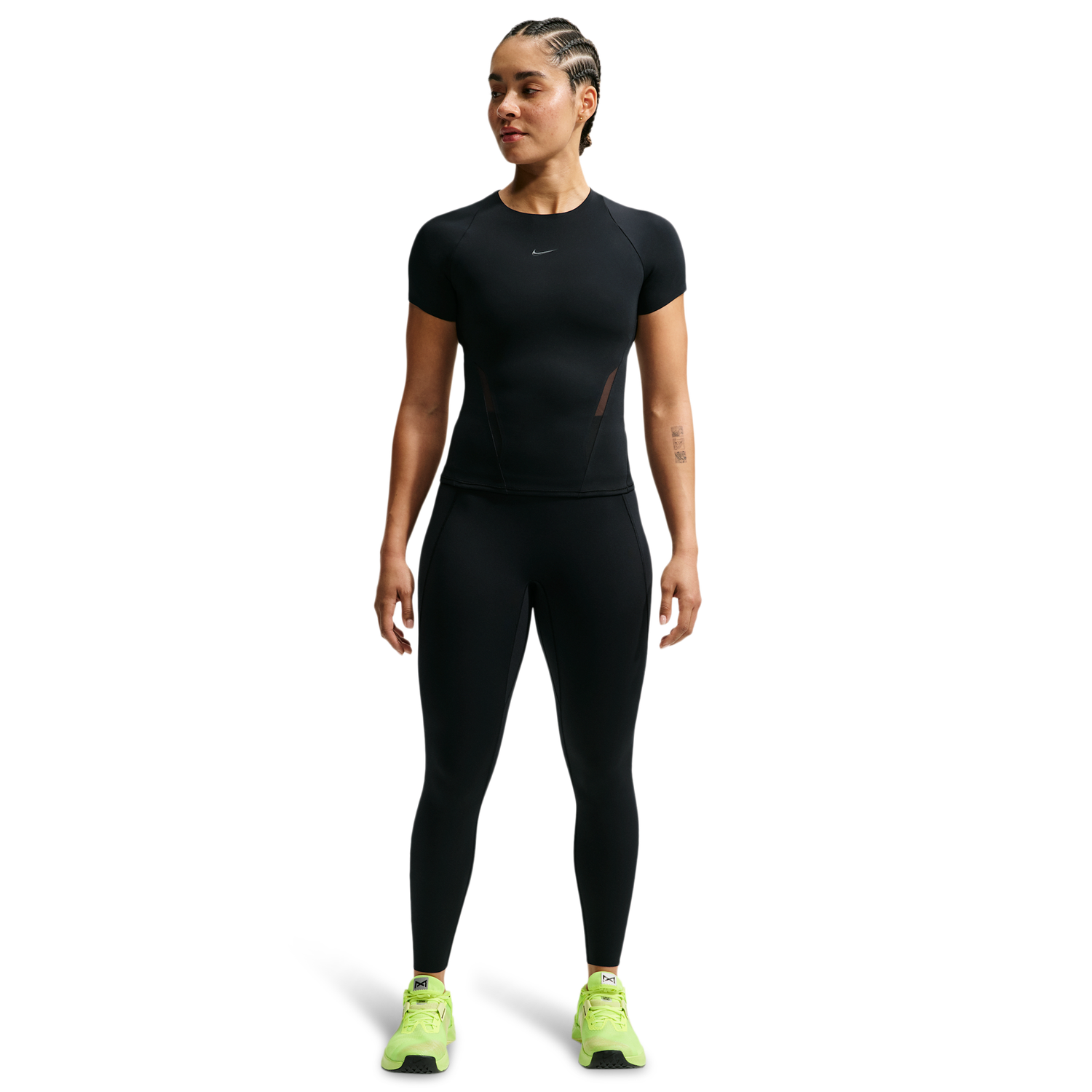 Nike Dri-FIT Universal SS Mesh Top - Women's - Anthracite/Black/Dk Smoke Grey