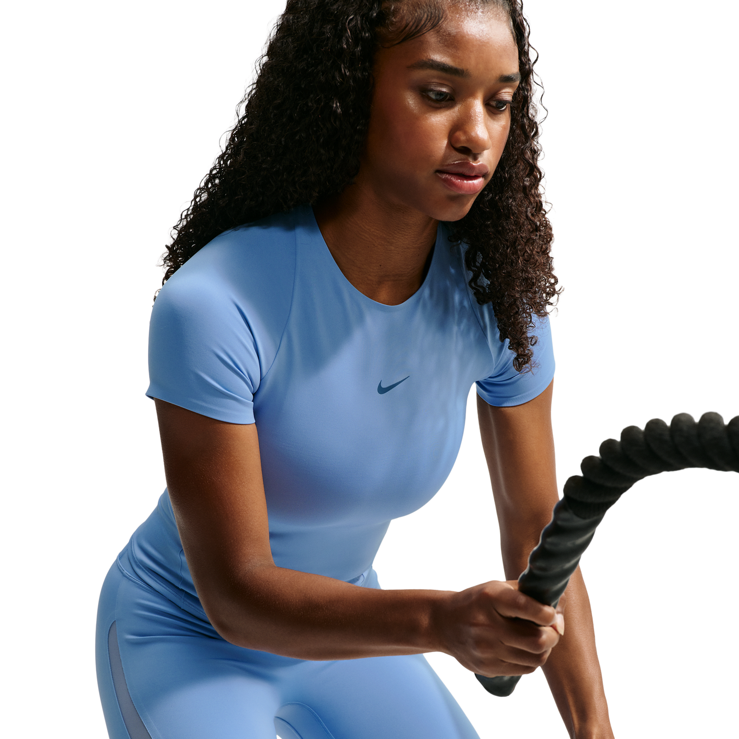 Nike Dri-FIT Universal SS Mesh Top - Women's - Work Blue/Chambray/New Slate