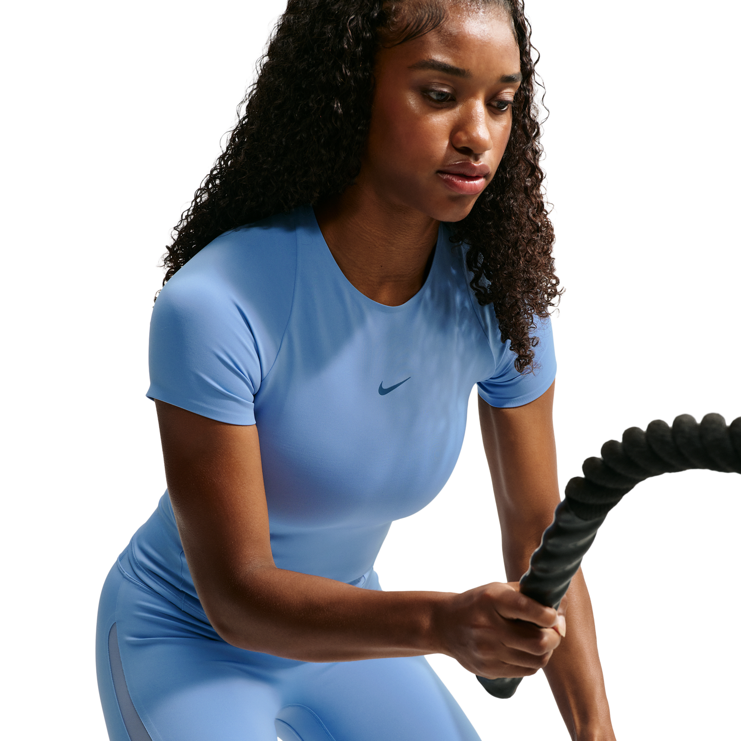 Nike Dri-FIT Universal SS Mesh Top - Women's - Work Blue/Chambray/New Slate