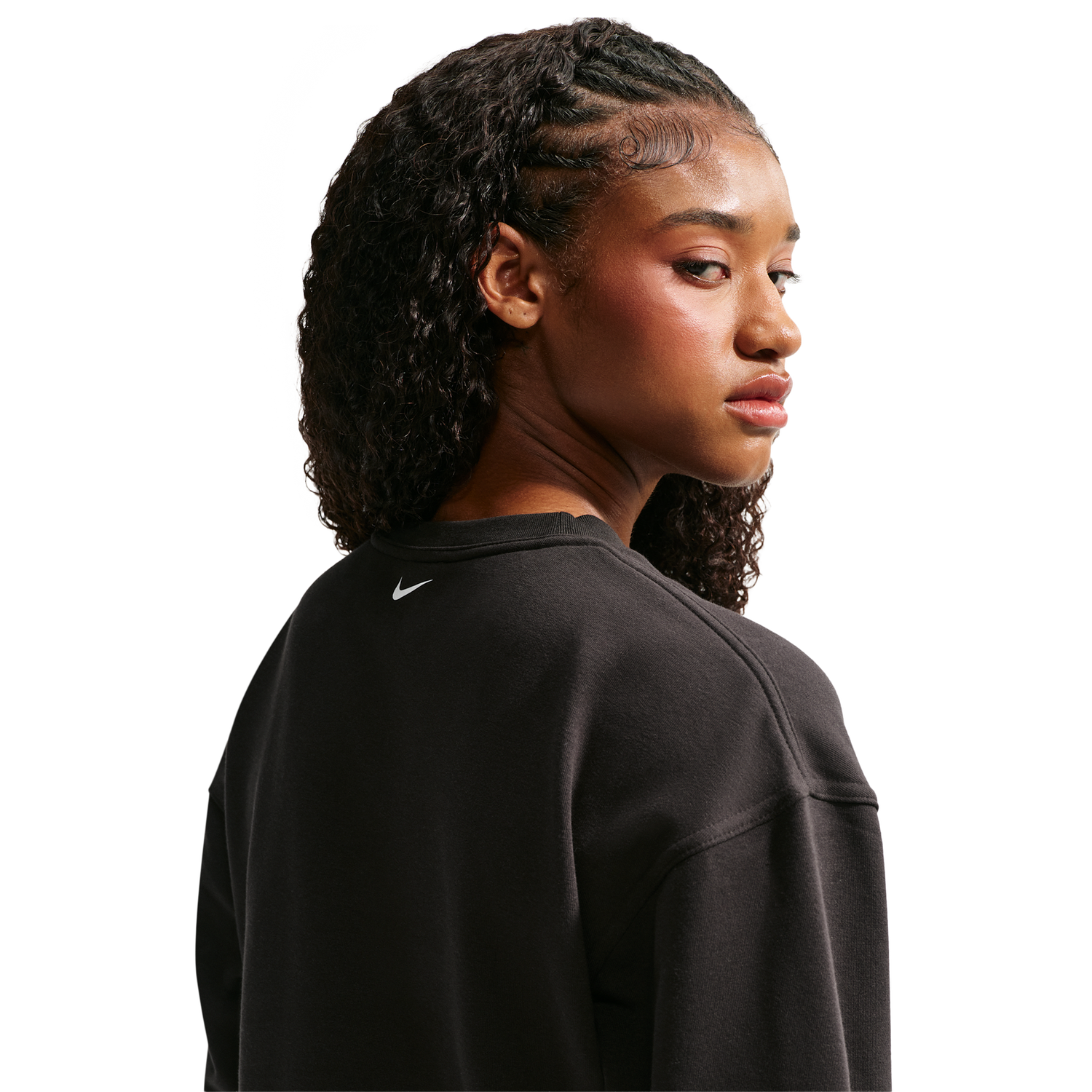 Nike Pro Dri-FIT Crew Fleece TT Gradient - Women's - Black/White