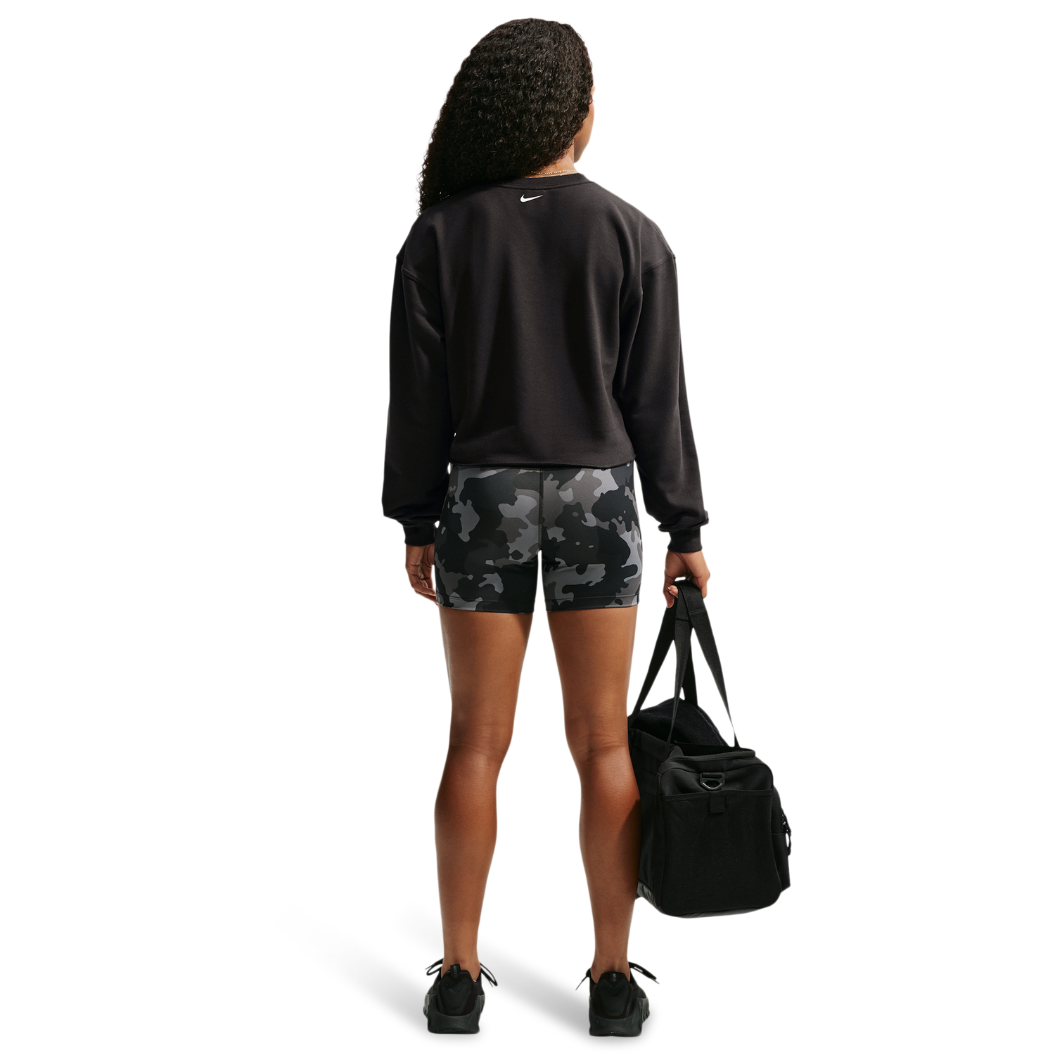 Nike Pro Dri-FIT Crew Fleece TT Gradient - Women's - Black/White
