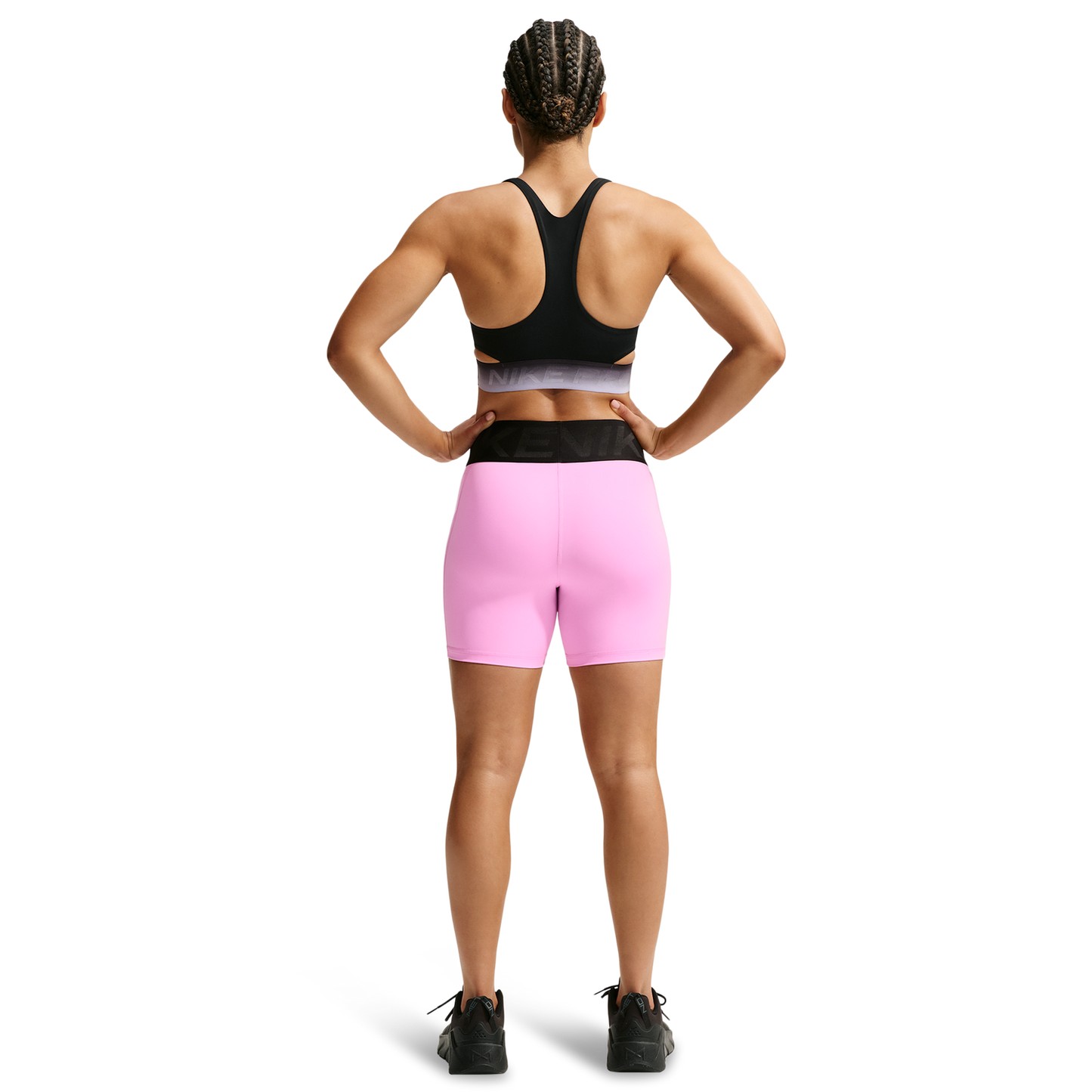 Nike Pro Dri-FIT Sculpt 5In Short - Women's - Black/Pink Rise/Black