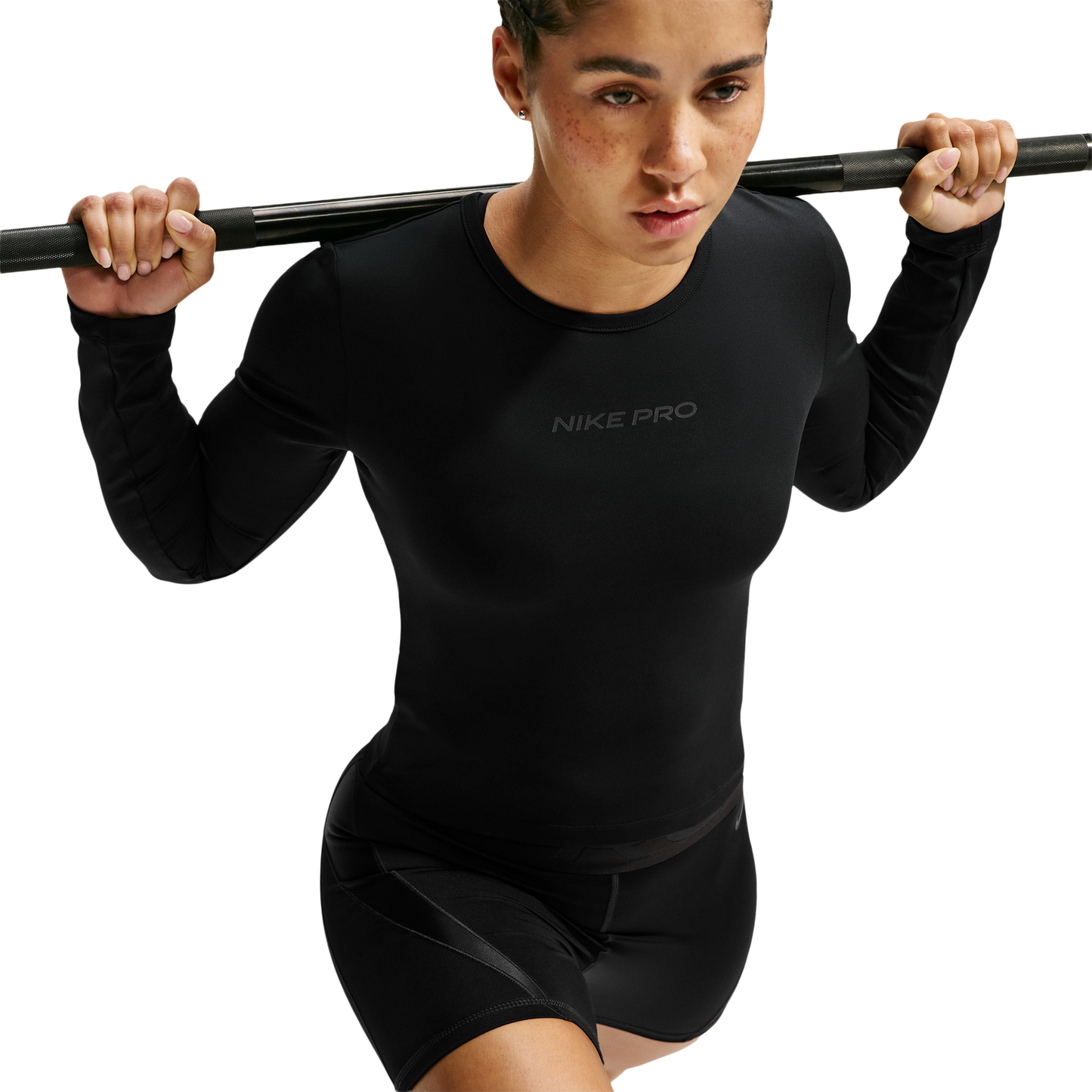 Nike Pro Sculpt LS Top - Women's - Black/Black