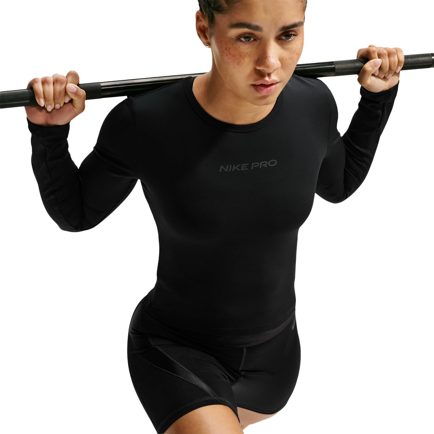 Nike Pro Sculpt LS Top - Women's - Black/Black