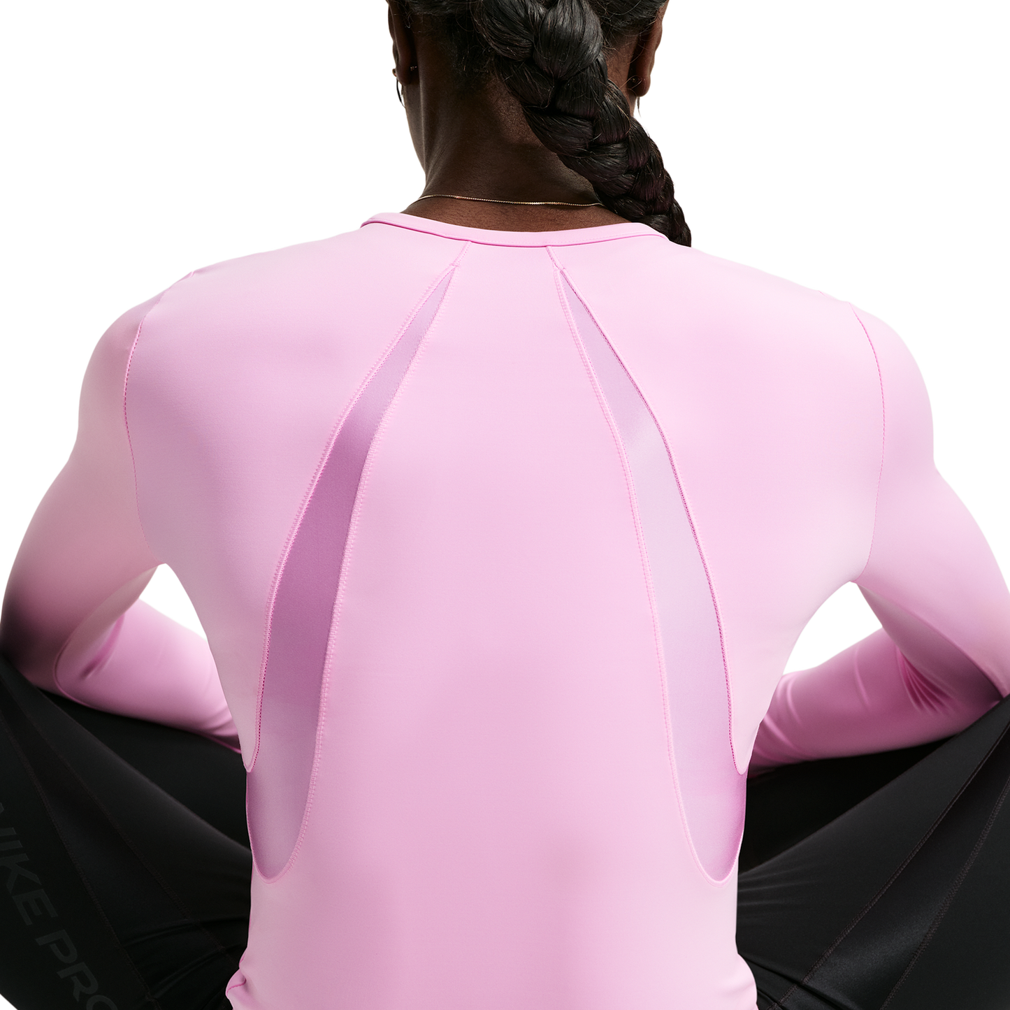 Nike Pro Sculpt LS Top - Women's - Pink Rise/Black