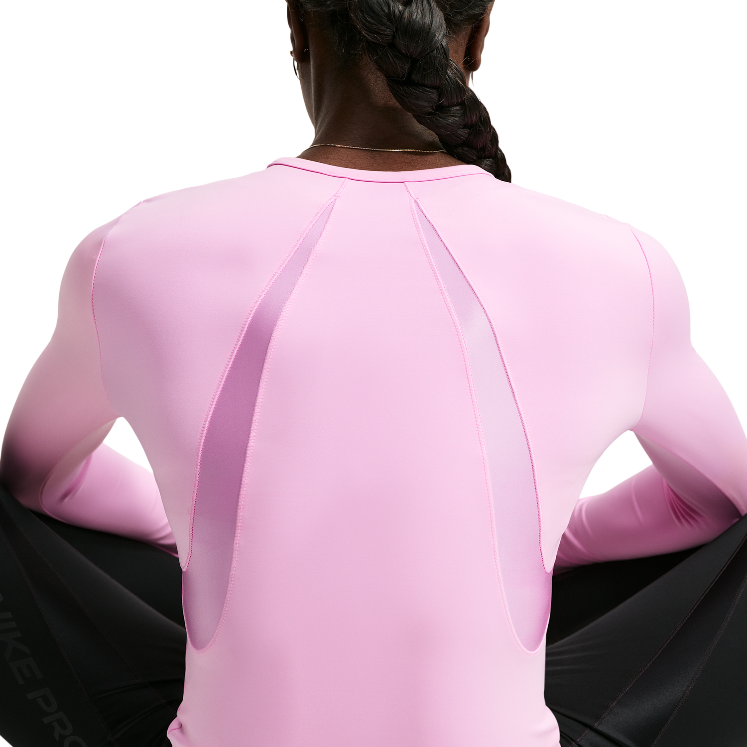 Nike Pro Sculpt LS Top - Women's - Pink Rise/Black
