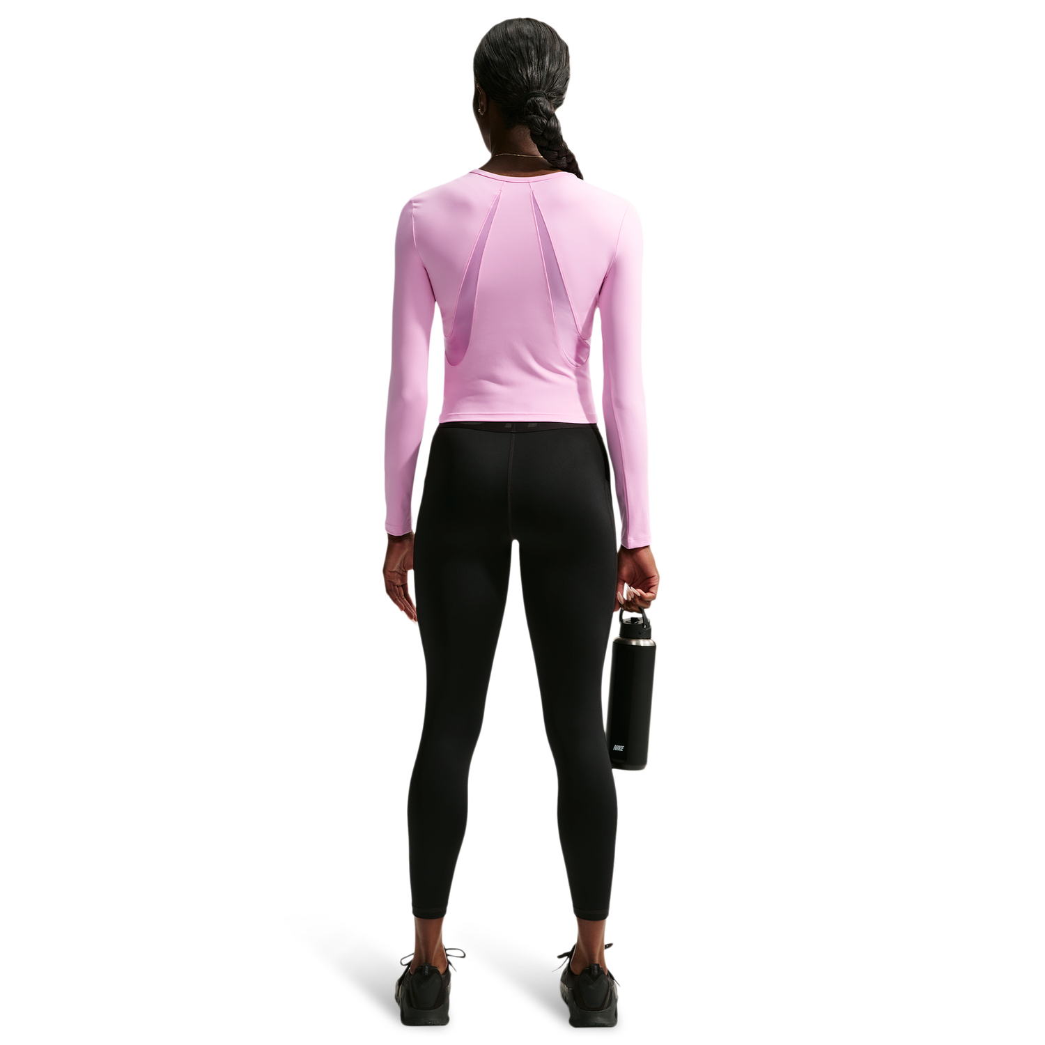 Nike Pro Sculpt LS Top - Women's - Pink Rise/Black