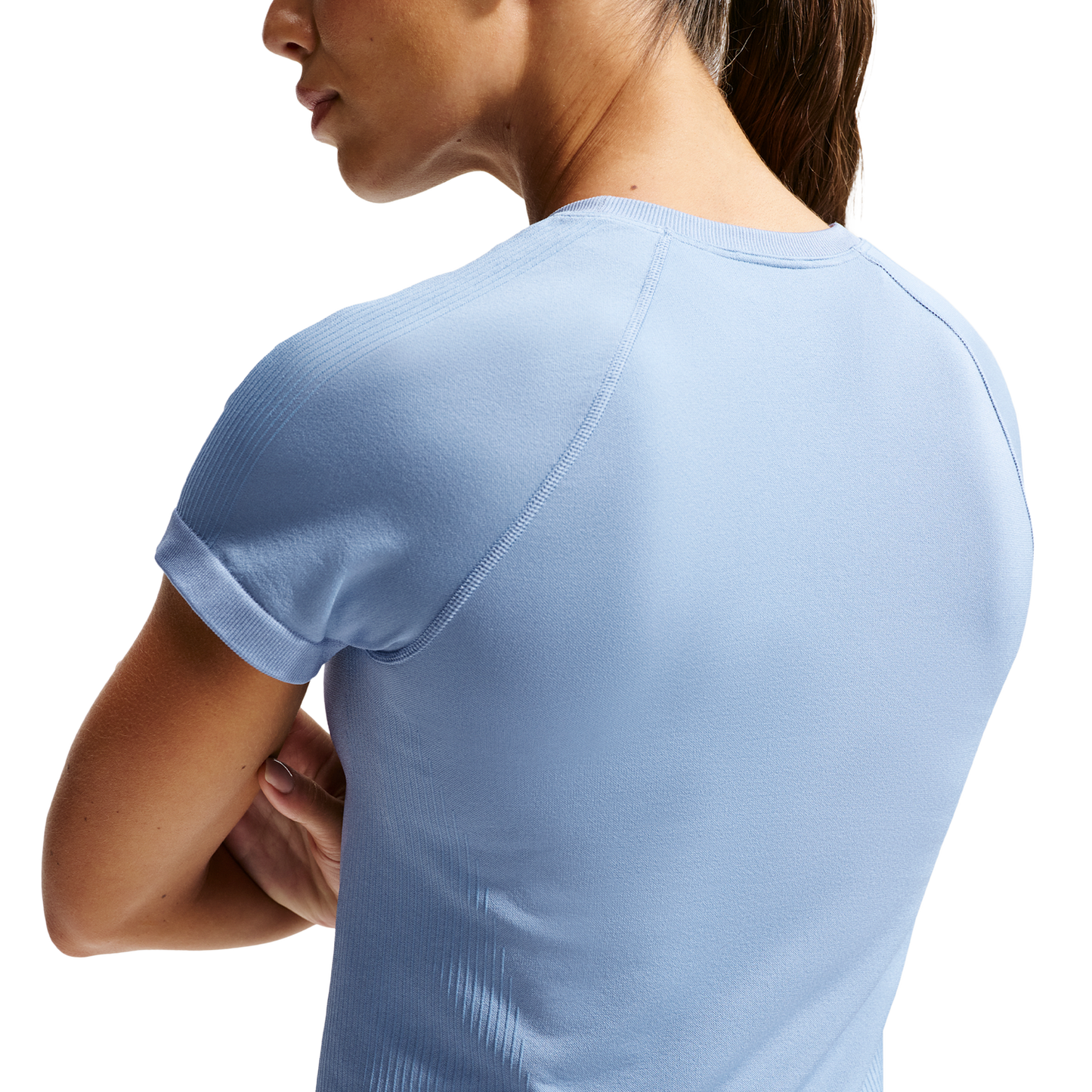 Nike Pro Dri-FIT Seamless SS Top - Women's - Work Blue