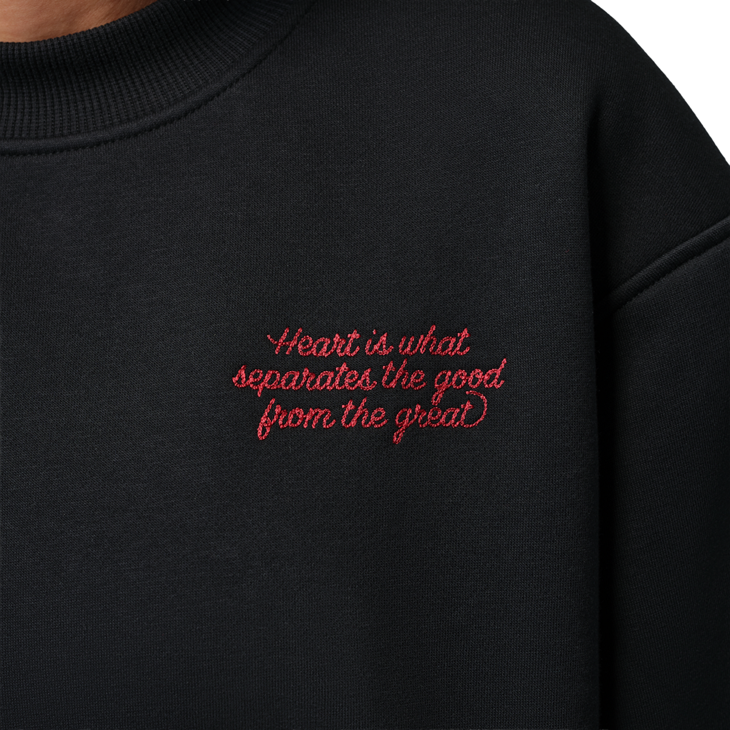 Jordan Brooklyn Fleece FT Crop Crew GFX - Women's - Black/Gym Red