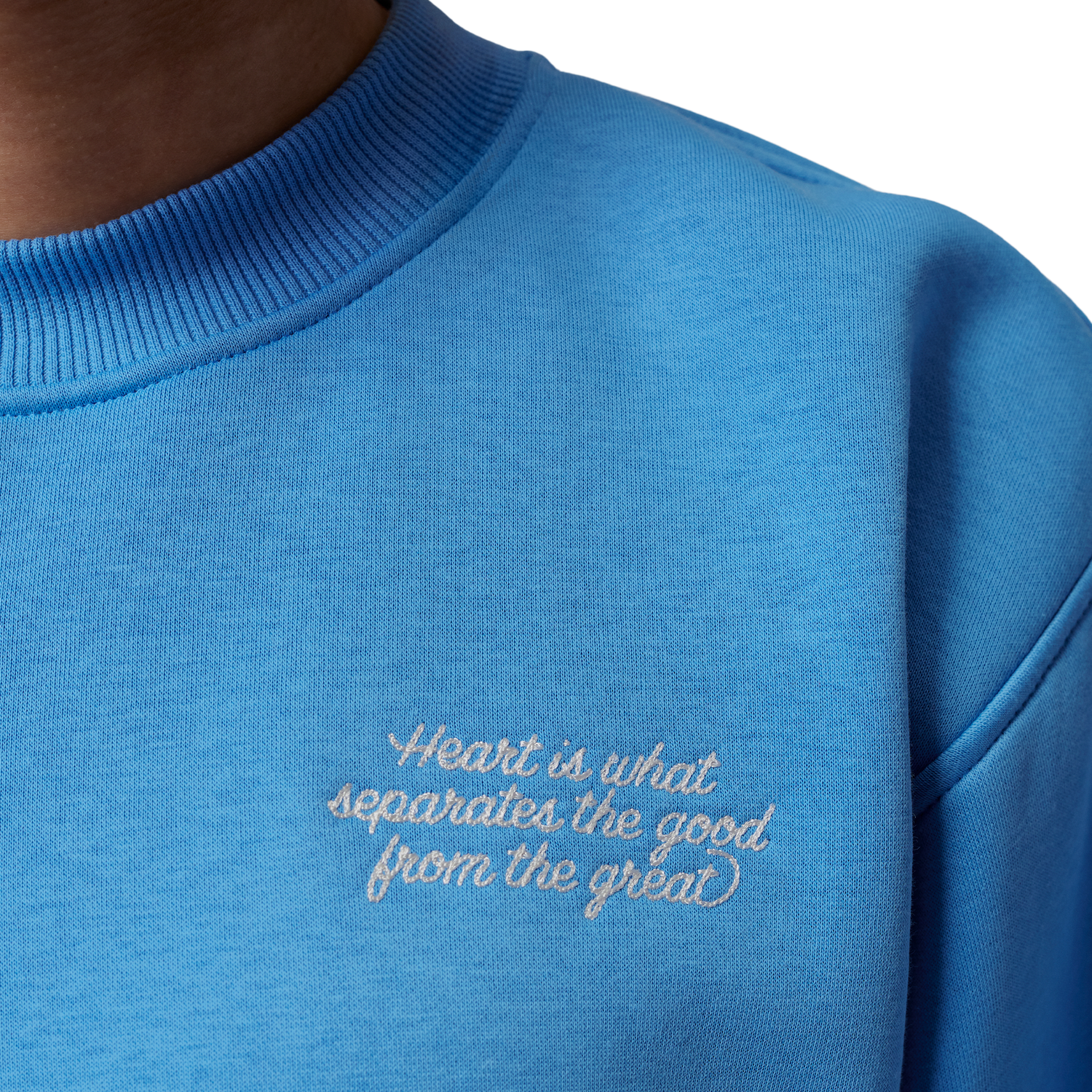 Jordan Brooklyn Fleece FT Crop Crew GFX - Women's - Blue Beyond/Sail