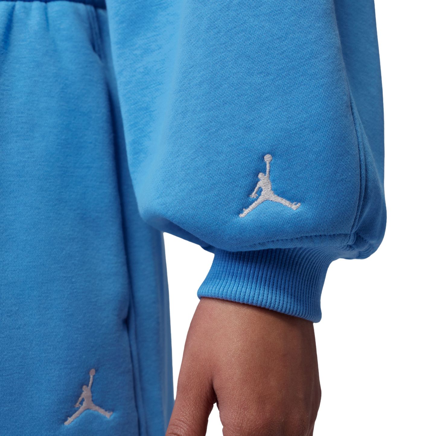 Jordan Brooklyn Fleece FT Crop Crew GFX - Women's - Blue Beyond/Sail
