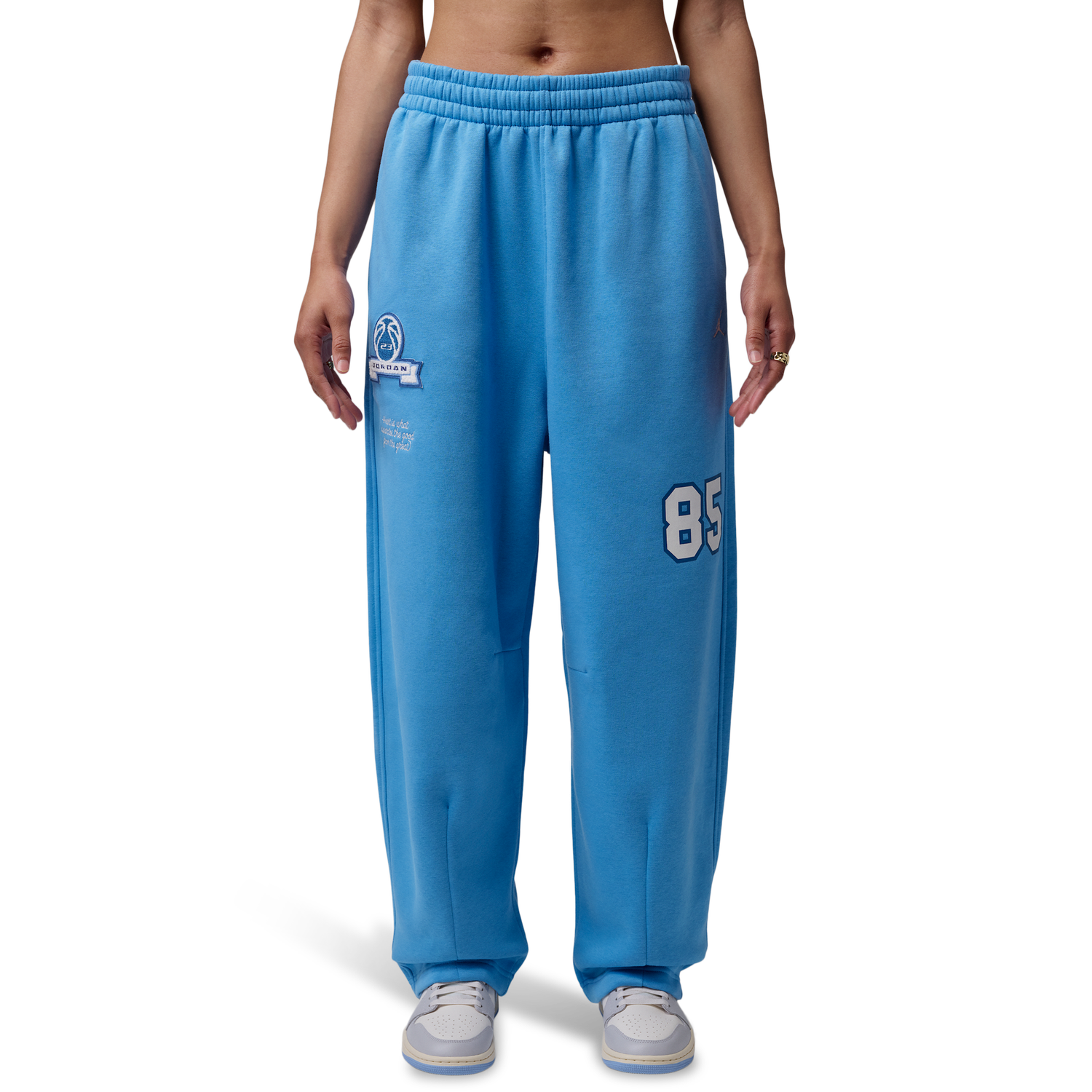 Jordan Brooklyn Fleece FT WL Pant GFX - Women's - Sail/Blue Beyond