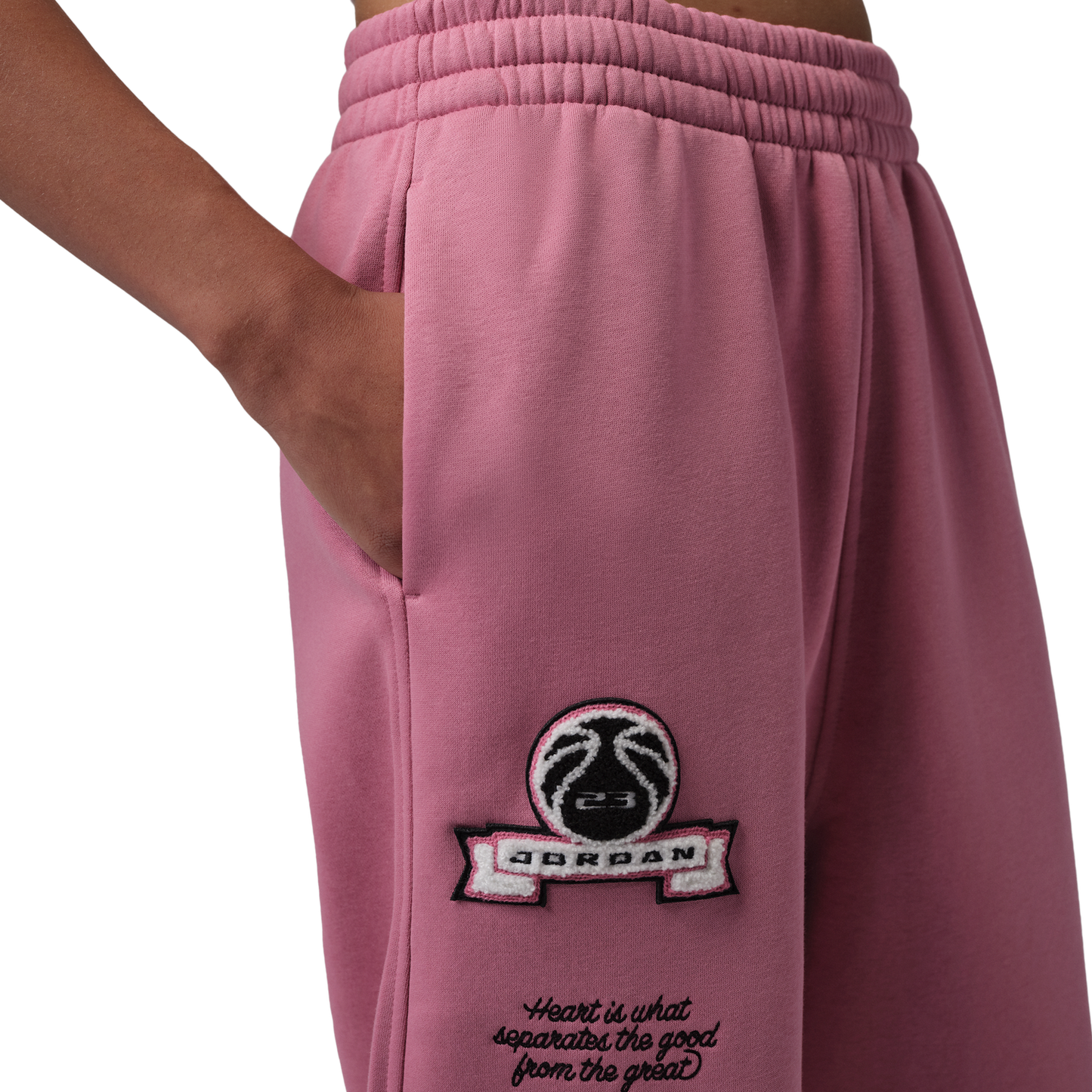 Jordan Brooklyn Fleece FT WL Pant GFX - Women's - Desert Berry/Sail