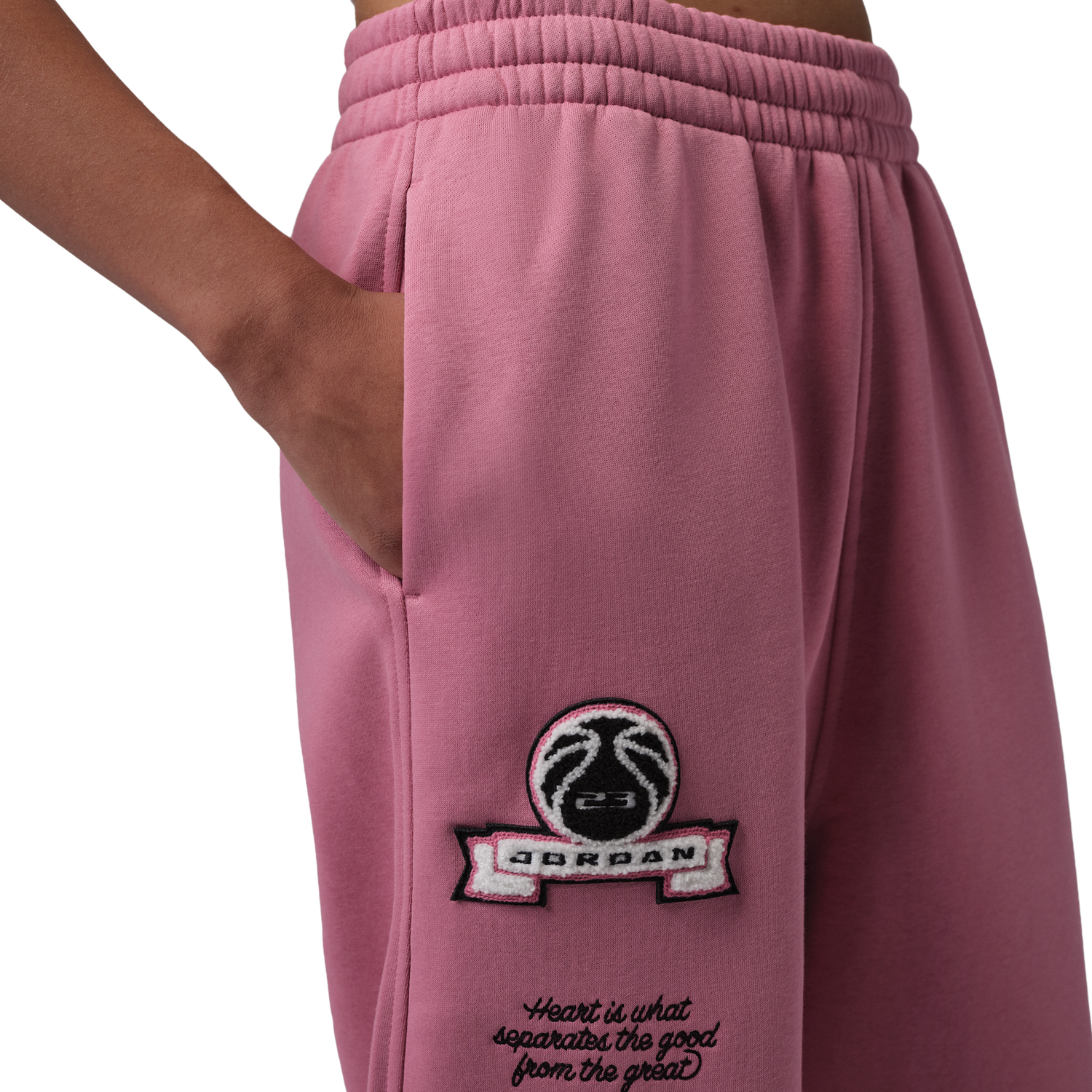 Jordan Brooklyn Fleece FT WL Pant GFX - Women's - Desert Berry/Sail