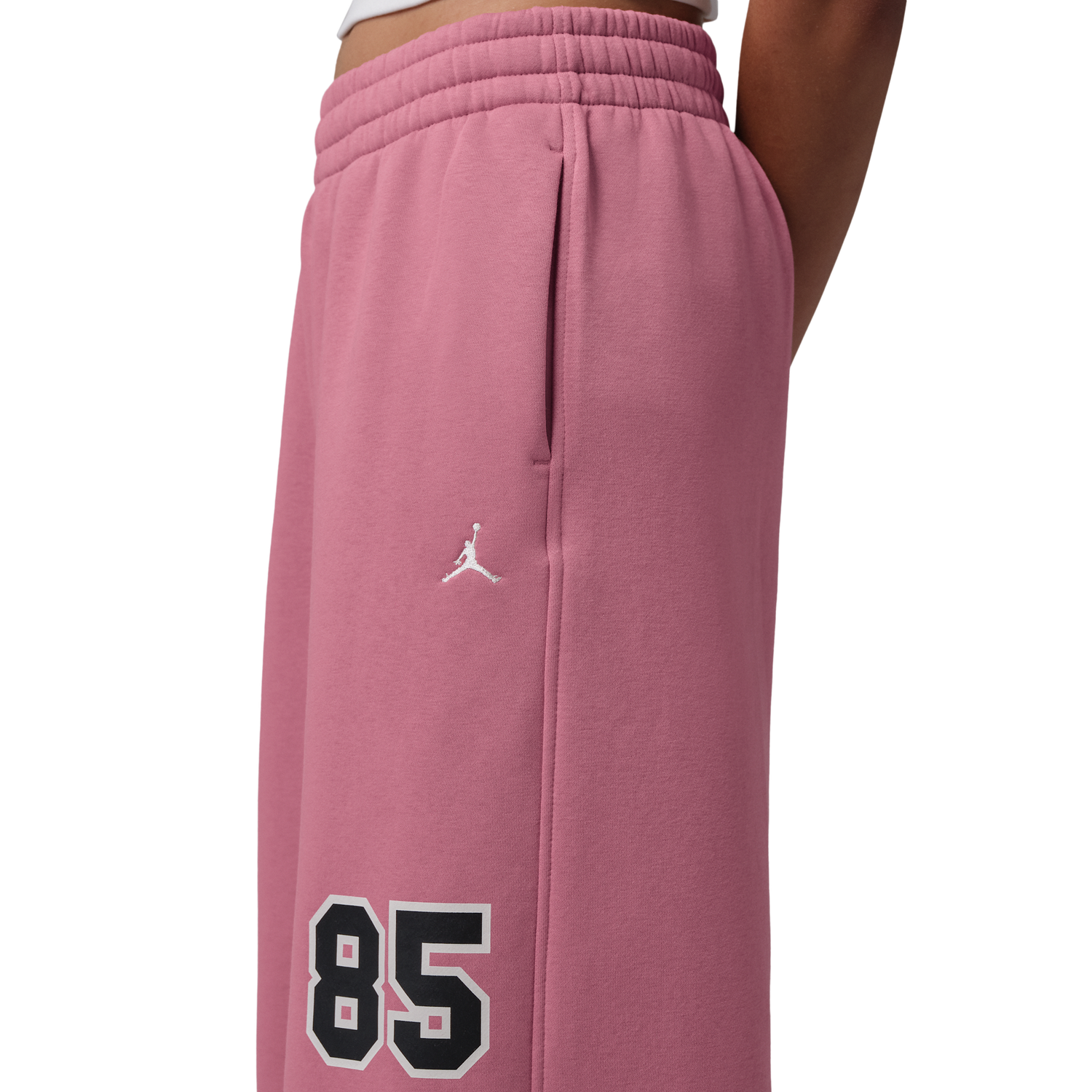 Jordan Brooklyn Fleece FT WL Pant GFX - Women's - Desert Berry/Sail