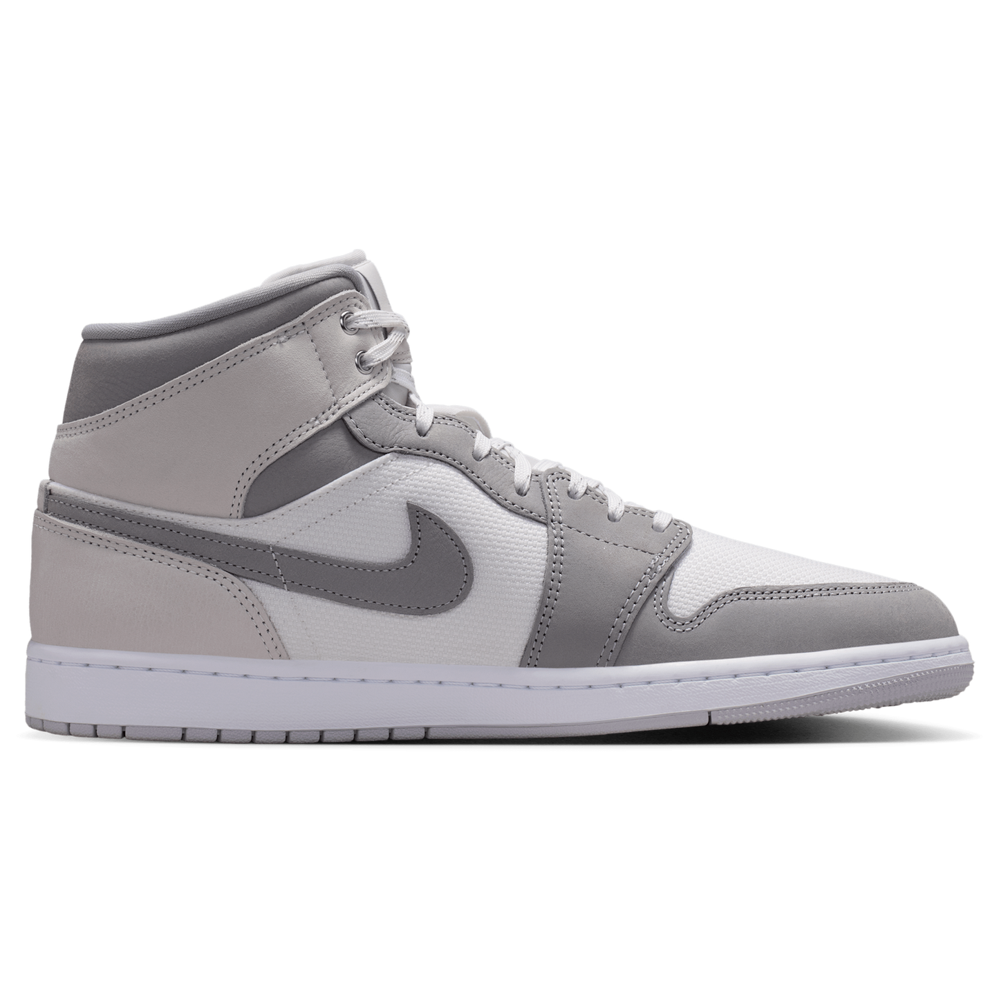 Jordan Air Jordan 1 Mid SE - Men's - Summit White/Light Smoke Grey/Phantom