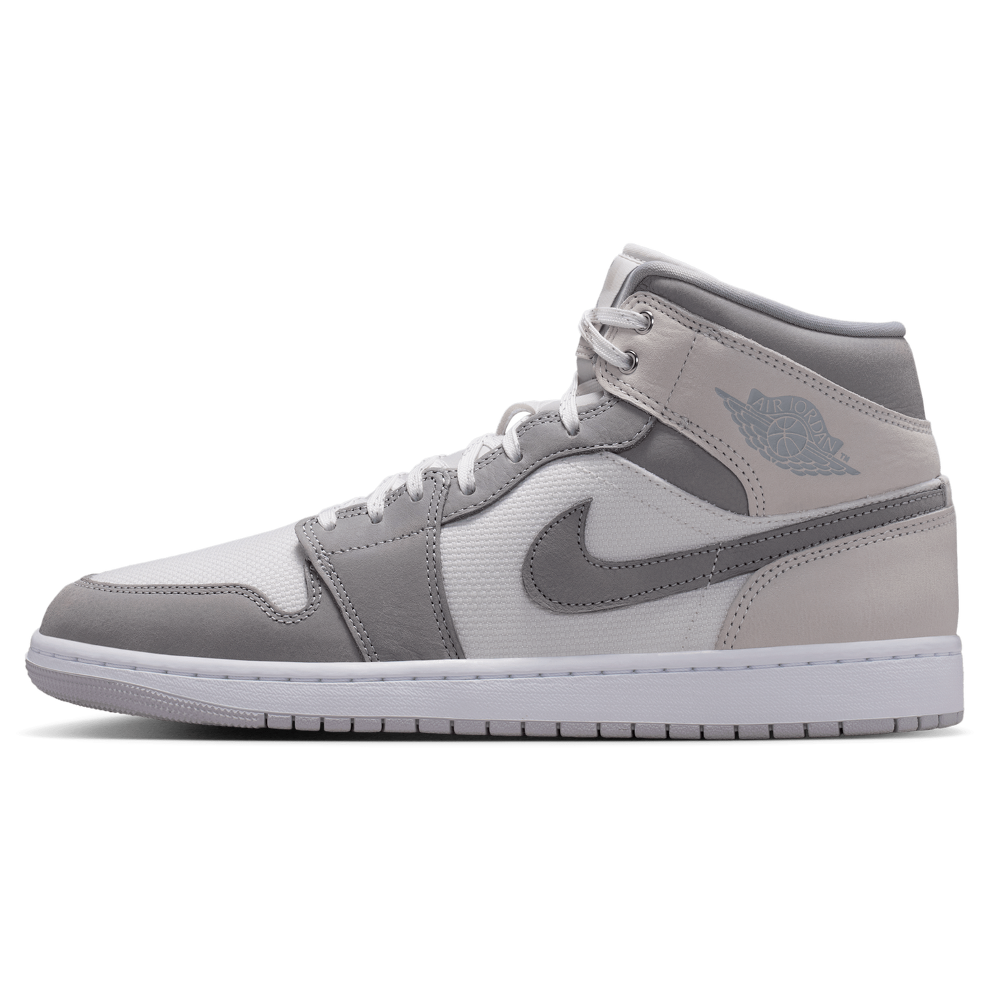 Jordan Air Jordan 1 Mid SE - Men's - Summit White/Light Smoke Grey/Phantom