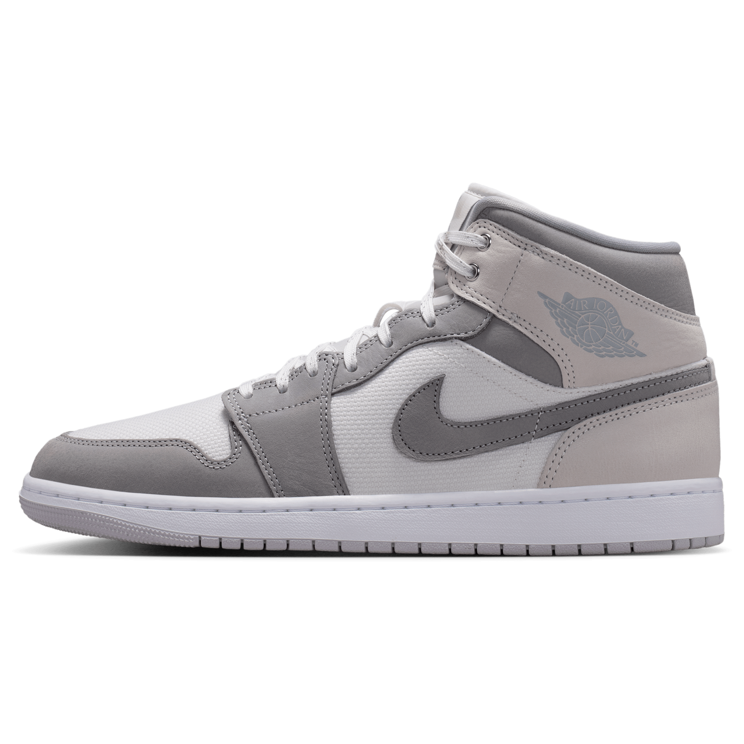 Jordan Air Jordan 1 Mid SE - Men's - Summit White/Light Smoke Grey/Phantom
