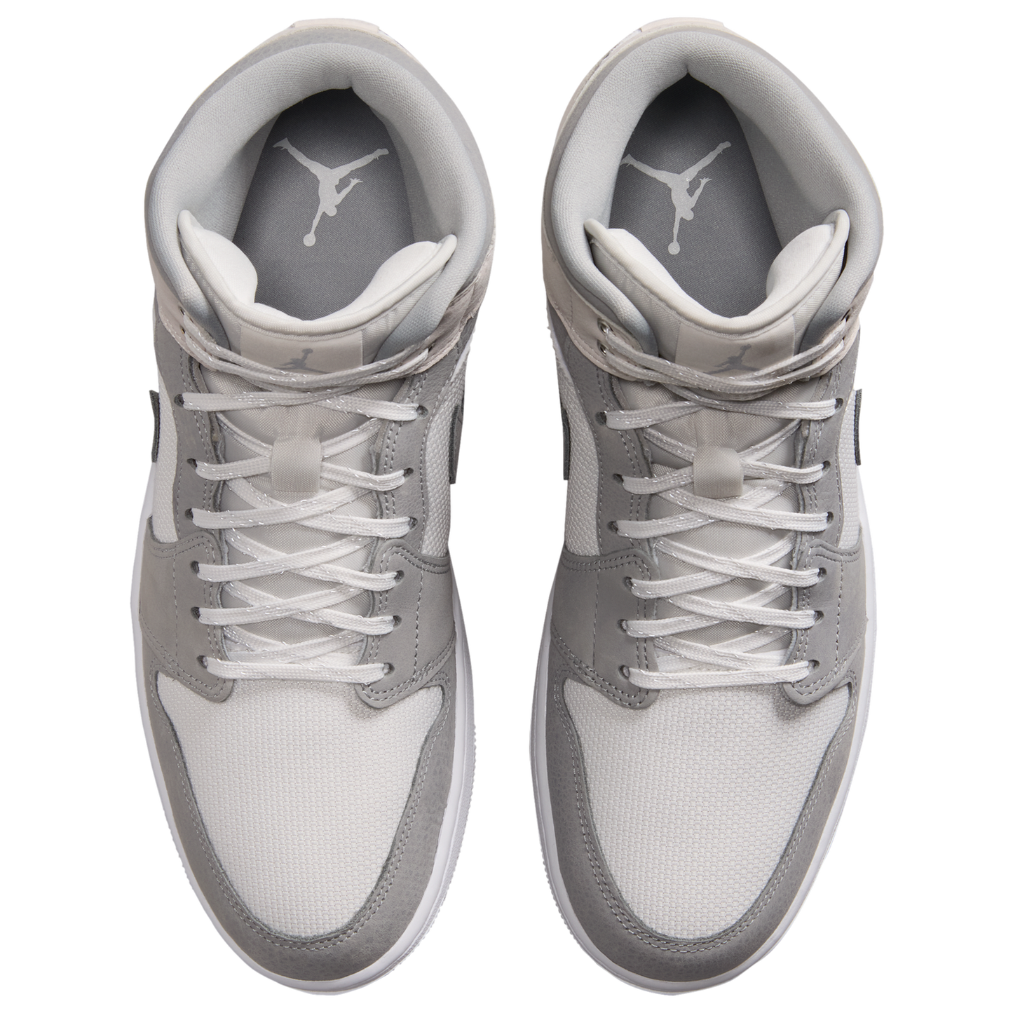 Jordan Air Jordan 1 Mid SE - Men's - Summit White/Light Smoke Grey/Phantom