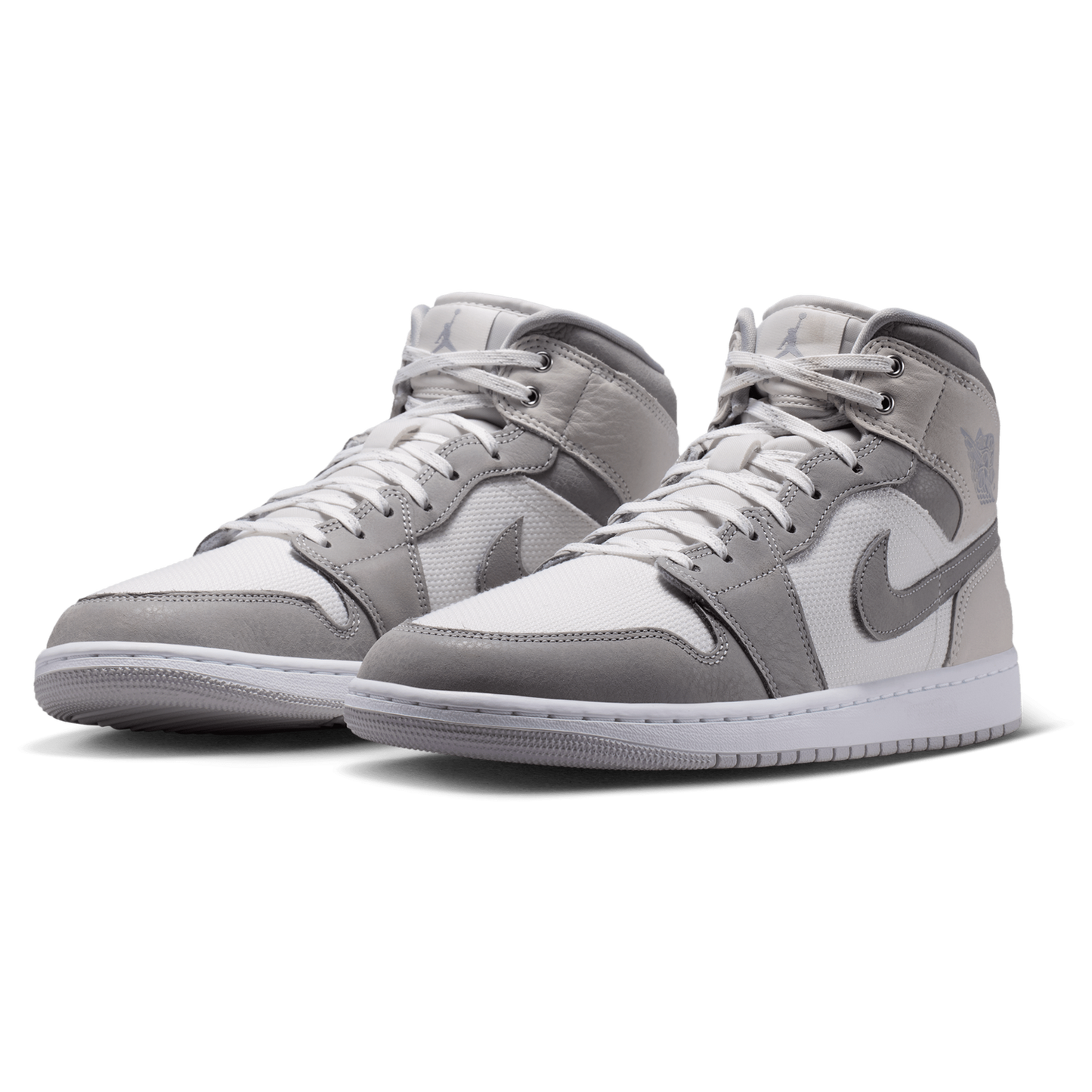 Jordan Air Jordan 1 Mid SE - Men's - Summit White/Light Smoke Grey/Phantom